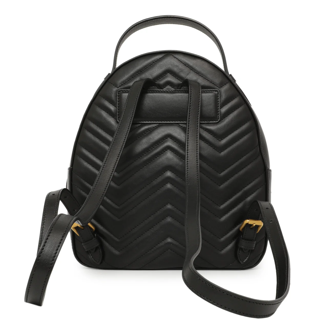 Gucci Black Calfskin Matelasse GG Marmont Backpack - Image 2
