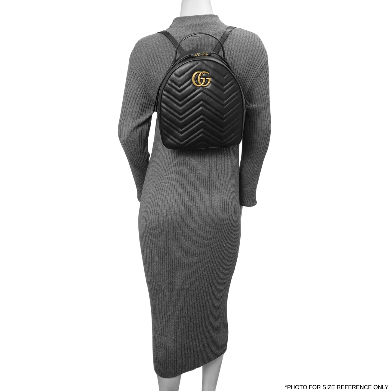 Gucci Black Calfskin Matelasse GG Marmont Backpack - Image 8