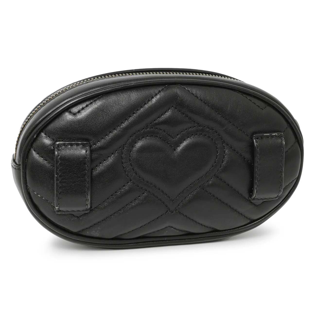 Gucci Black Calfskin Matelasse GG Marmont Belt Bag - Image 3