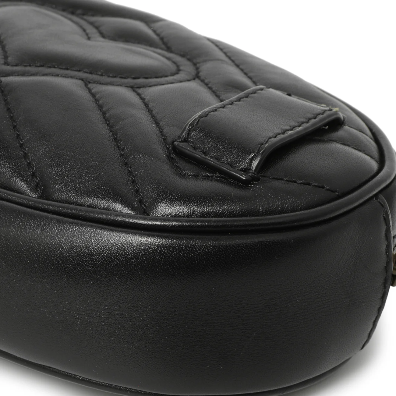 Gucci Black Calfskin Matelasse GG Marmont Belt Bag - Image 8