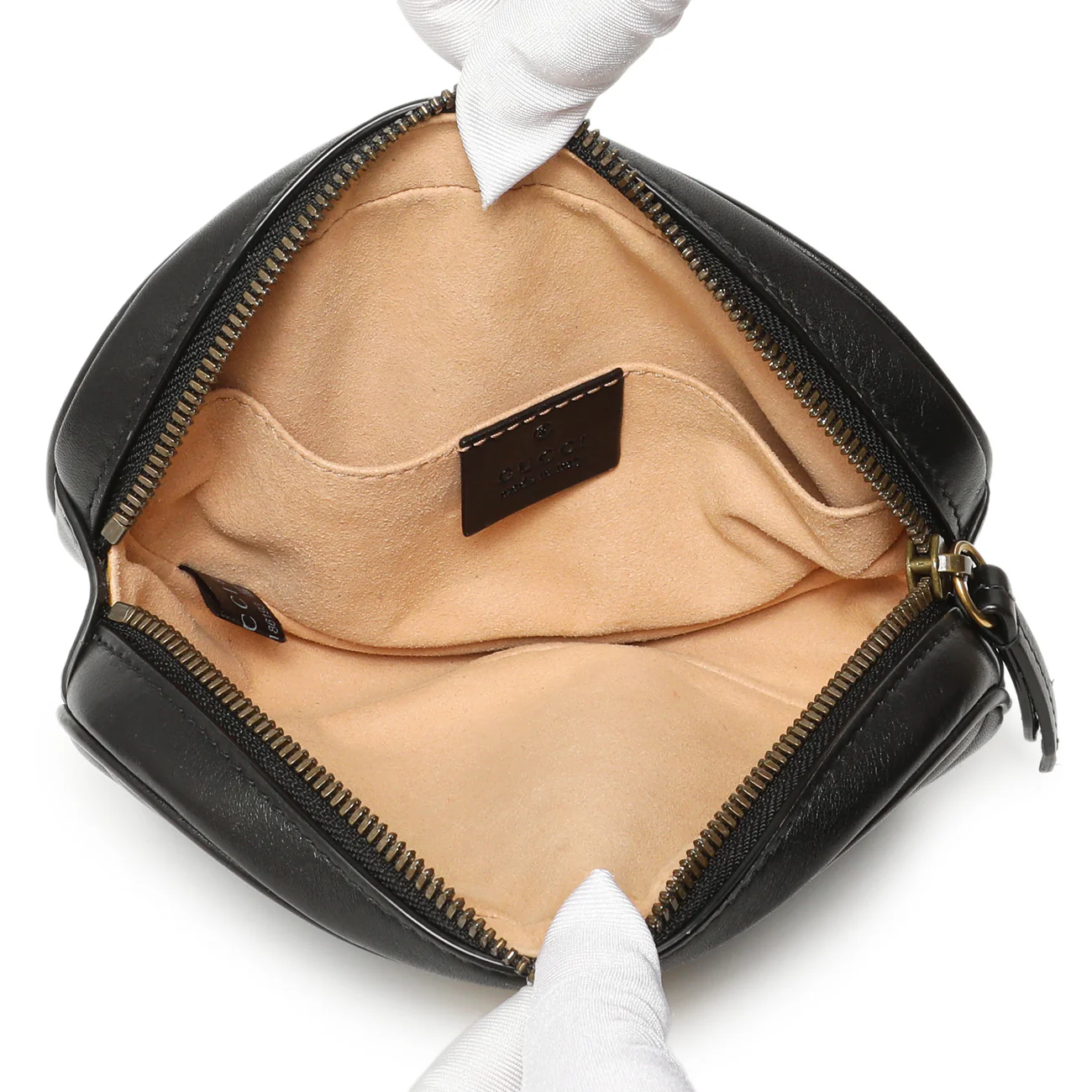 Gucci Black Calfskin Matelasse GG Marmont Belt Bag - Image 9
