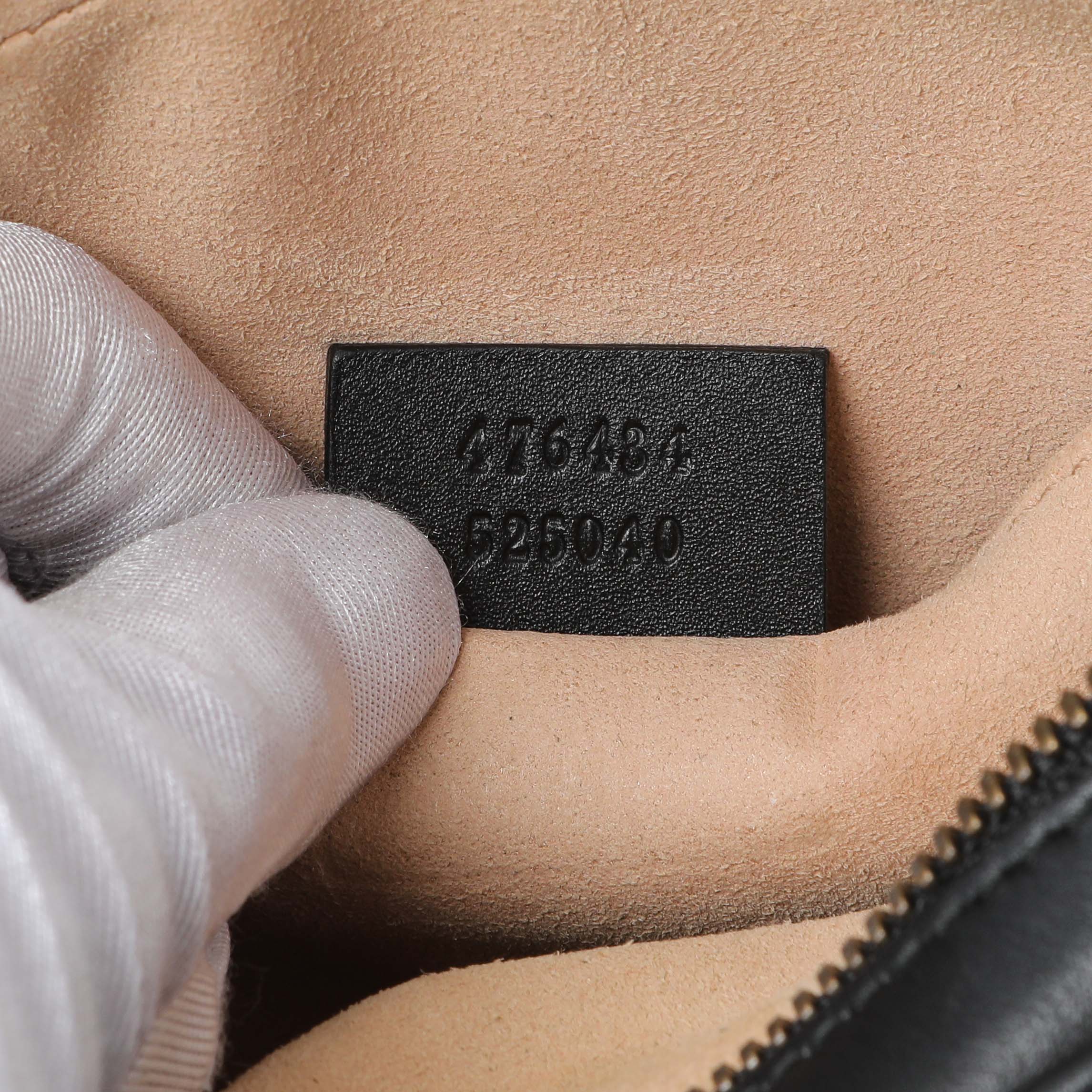Gucci Black Calfskin Matelasse GG Marmont Belt Bag - Image 6