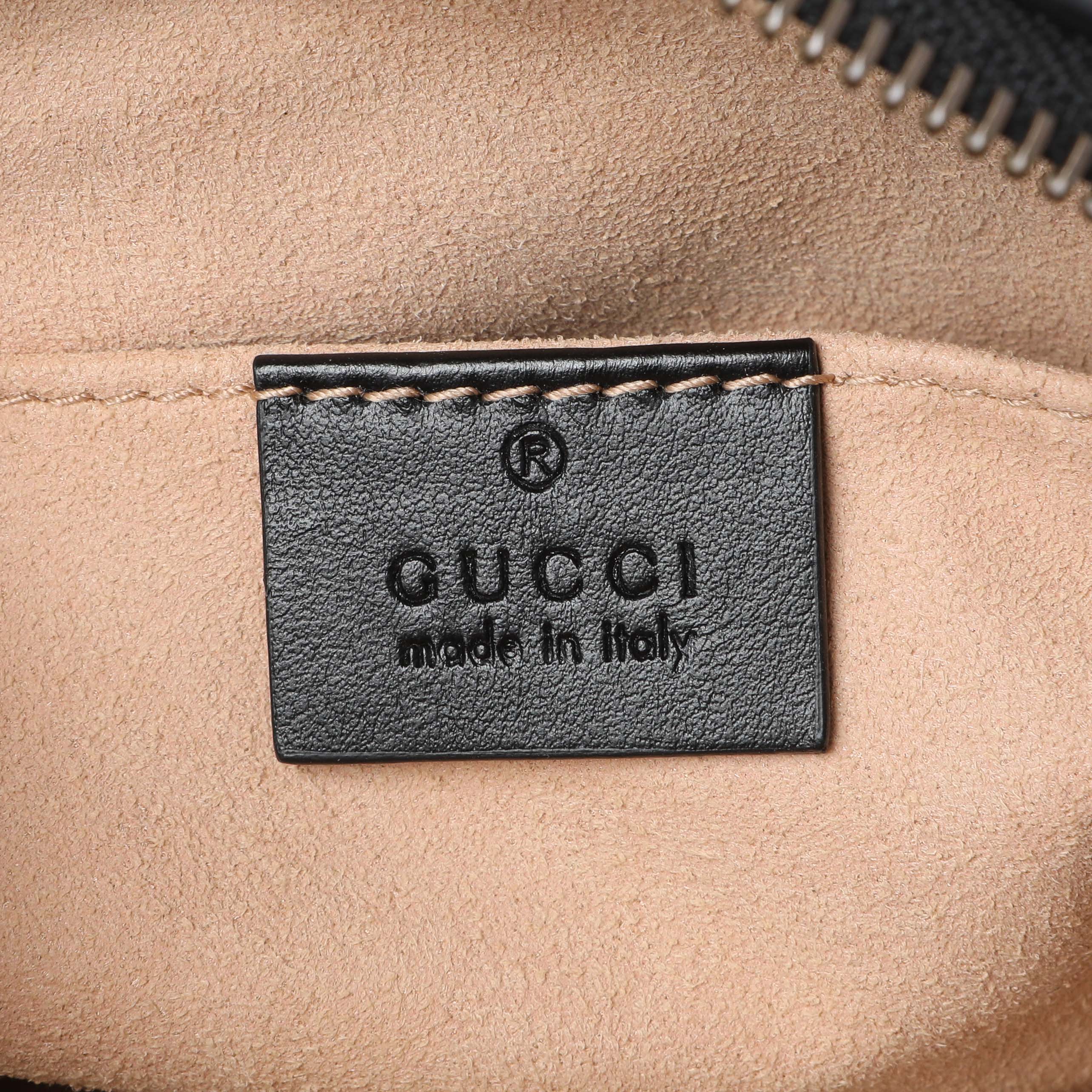 Gucci Black Calfskin Matelasse Mini GG Marmont Chain Shoulder Bag - Image 5
