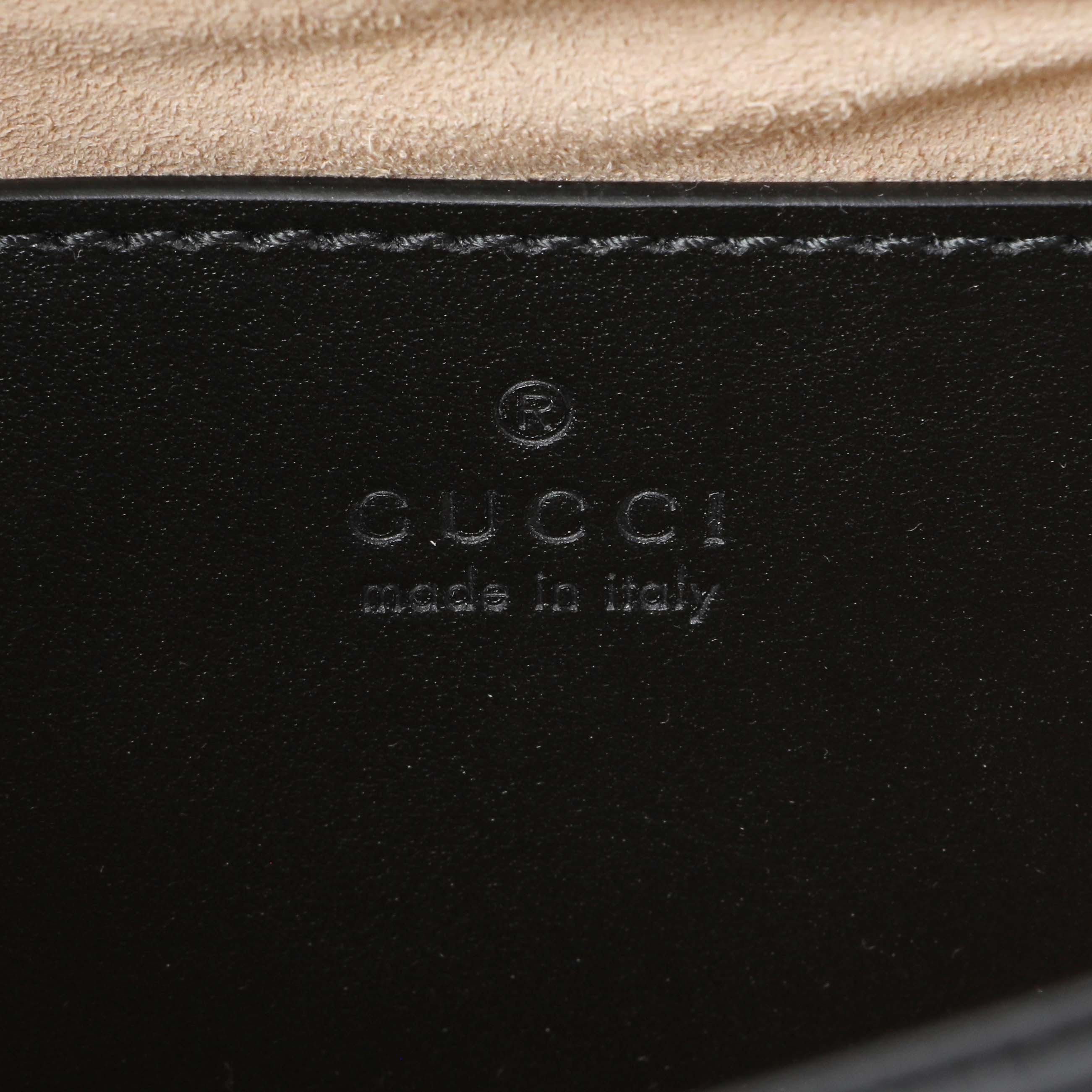 Gucci Black Calfskin Matelasse Mini GG Marmont Square Shoulder Bag - Image 5