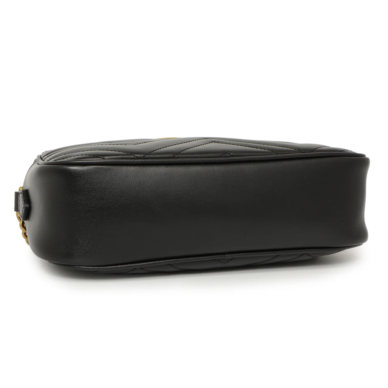 Gucci Black Calfskin Matelasse Small GG Marmont Chain Shoulder Bag - Image 3