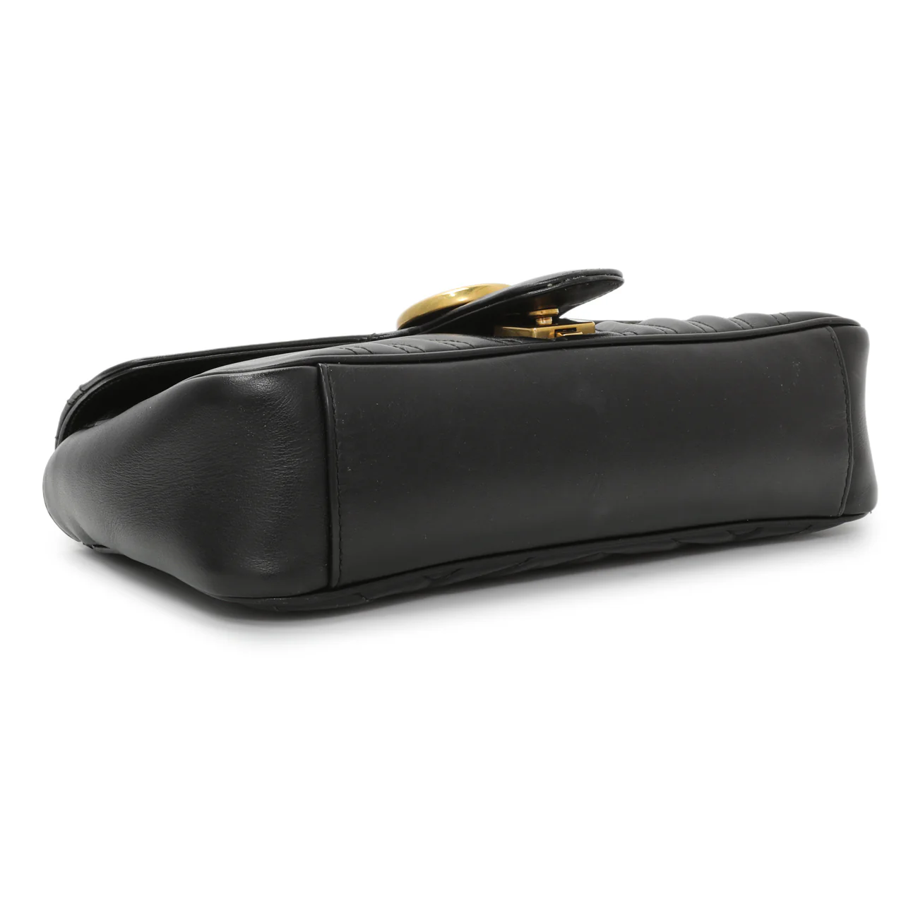 Gucci Black Calfskin Matelasse Small GG Marmont Shoulder Bag - Image 3