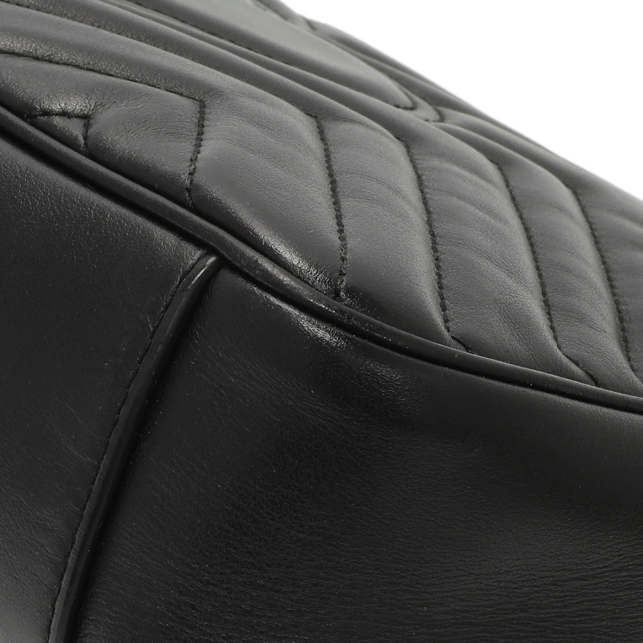 Gucci Black Calfskin Matelasse Small GG Marmont Shoulder Bag - Image 7