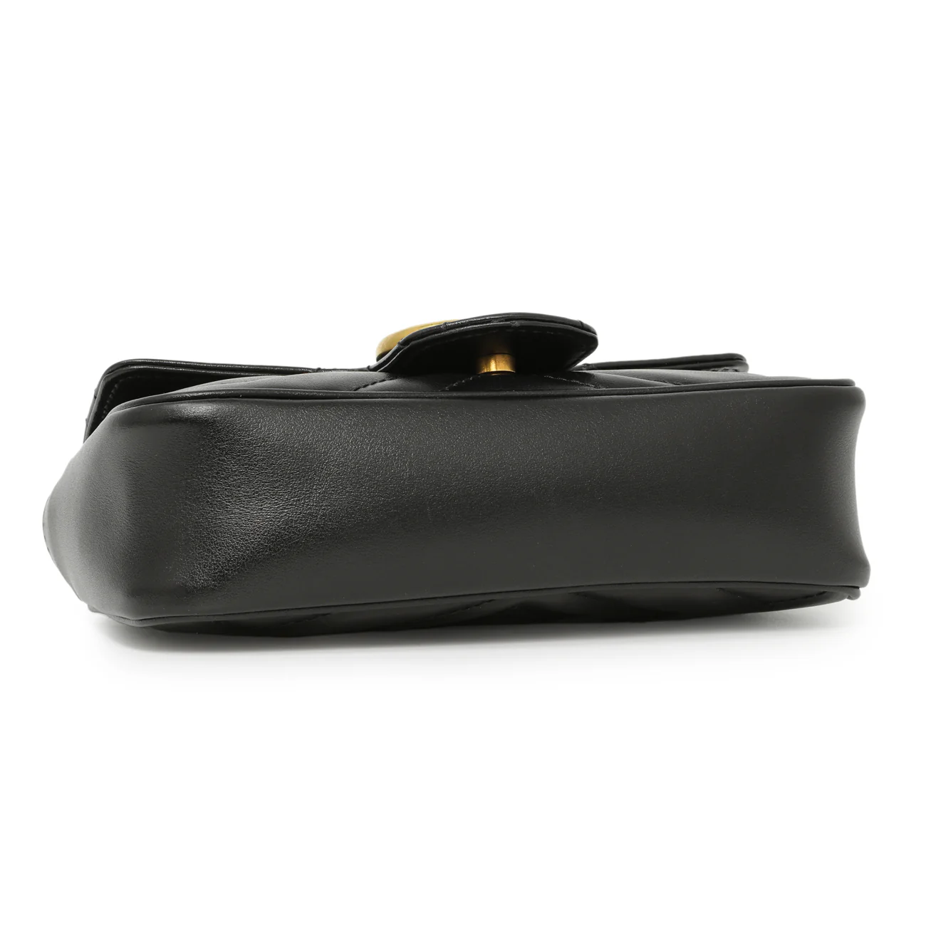 Gucci Black Calfskin Matelasse Super Mini GG Marmont - Image 3