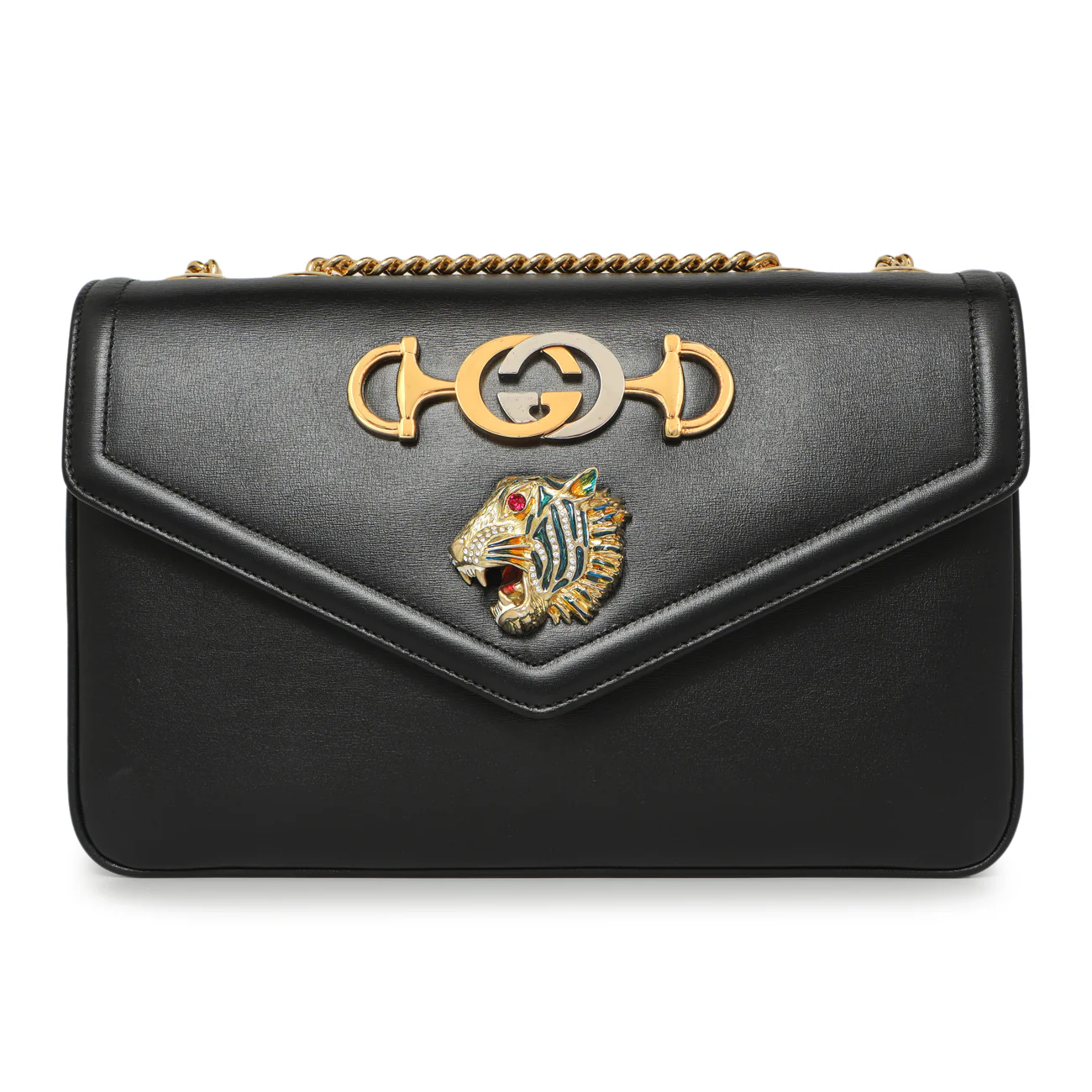 Gucci Black Calfskin Medium Rajah Shoulder Bag - Image 2