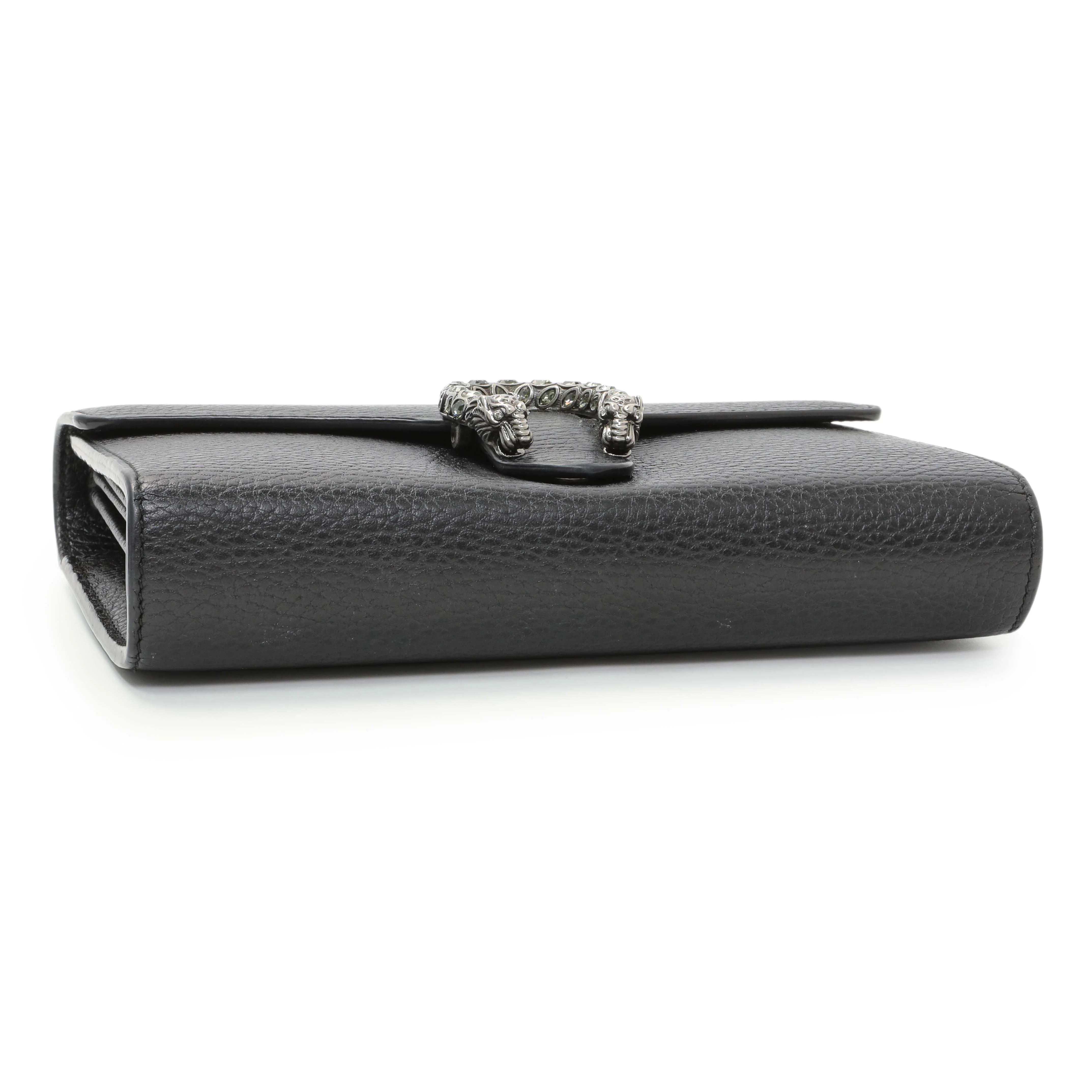 Gucci Black Calfskin Mini Dionysus Wallet on Chain - Image 3