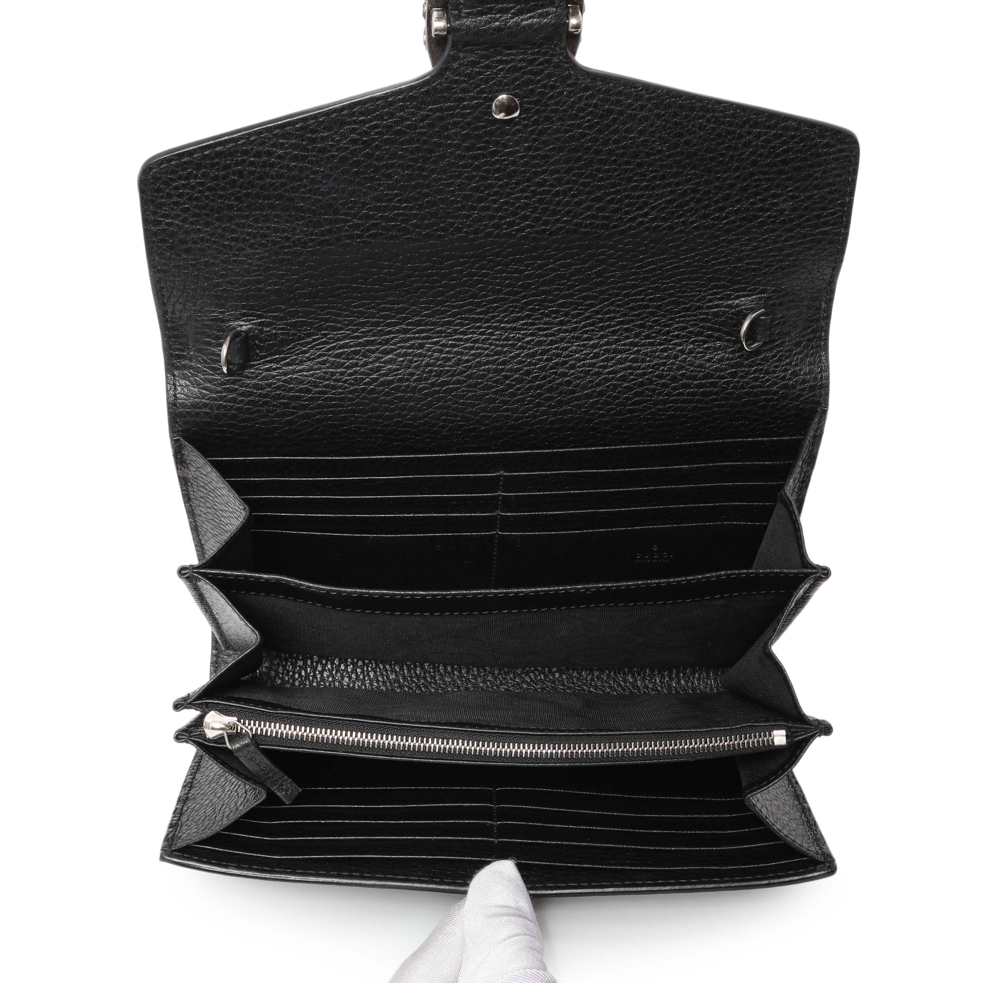 Gucci Black Calfskin Mini Dionysus Wallet on Chain - Image 4