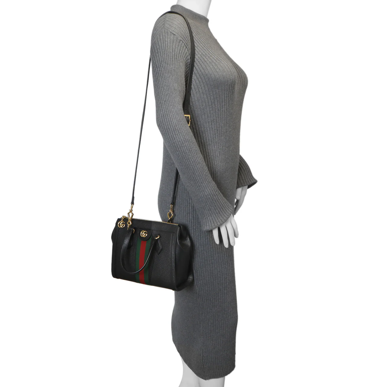 Gucci Black Calfskin Small Ophidia Tote - Image 12