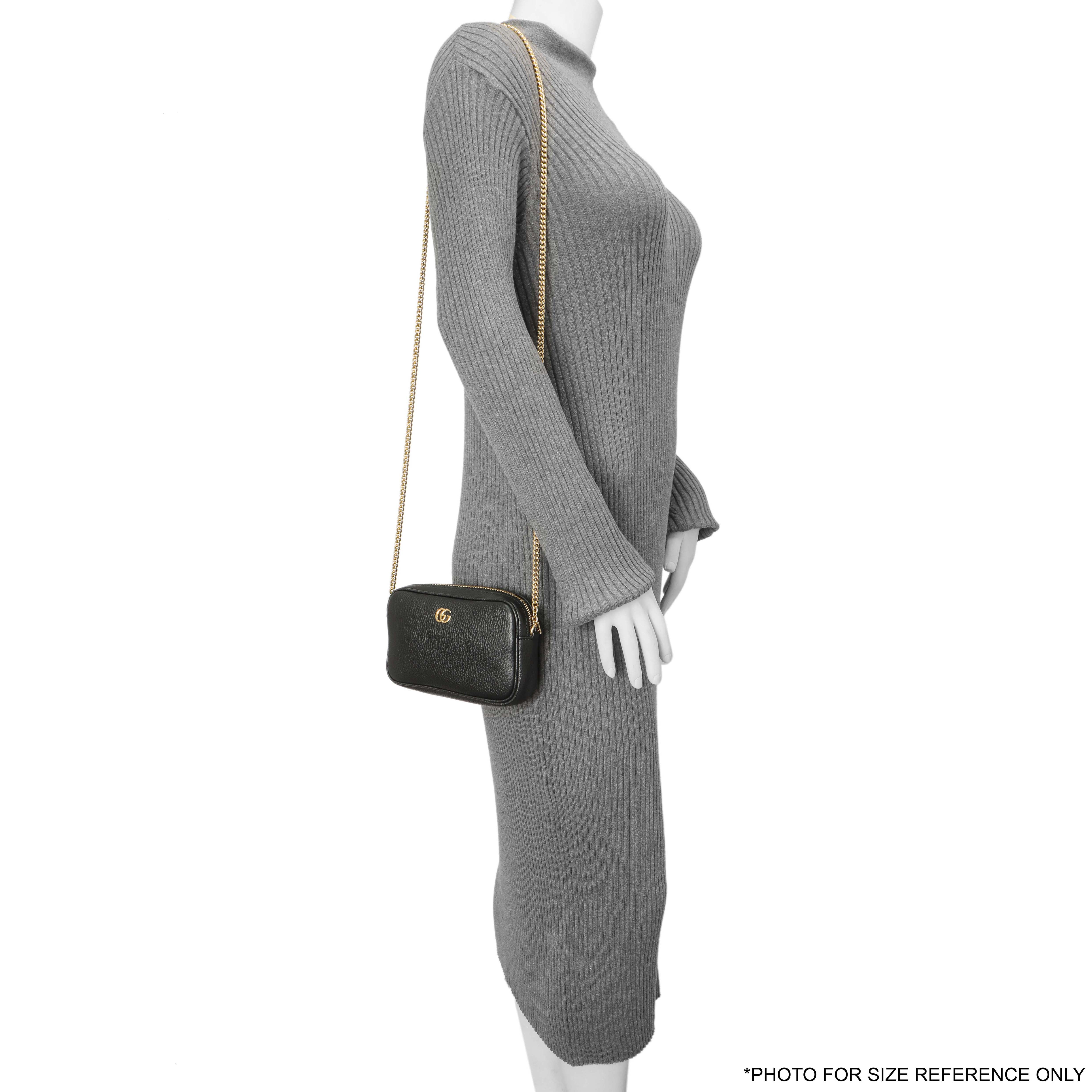 Gucci Black Calfskin Super Mini Marmont Crossbody - Image 8
