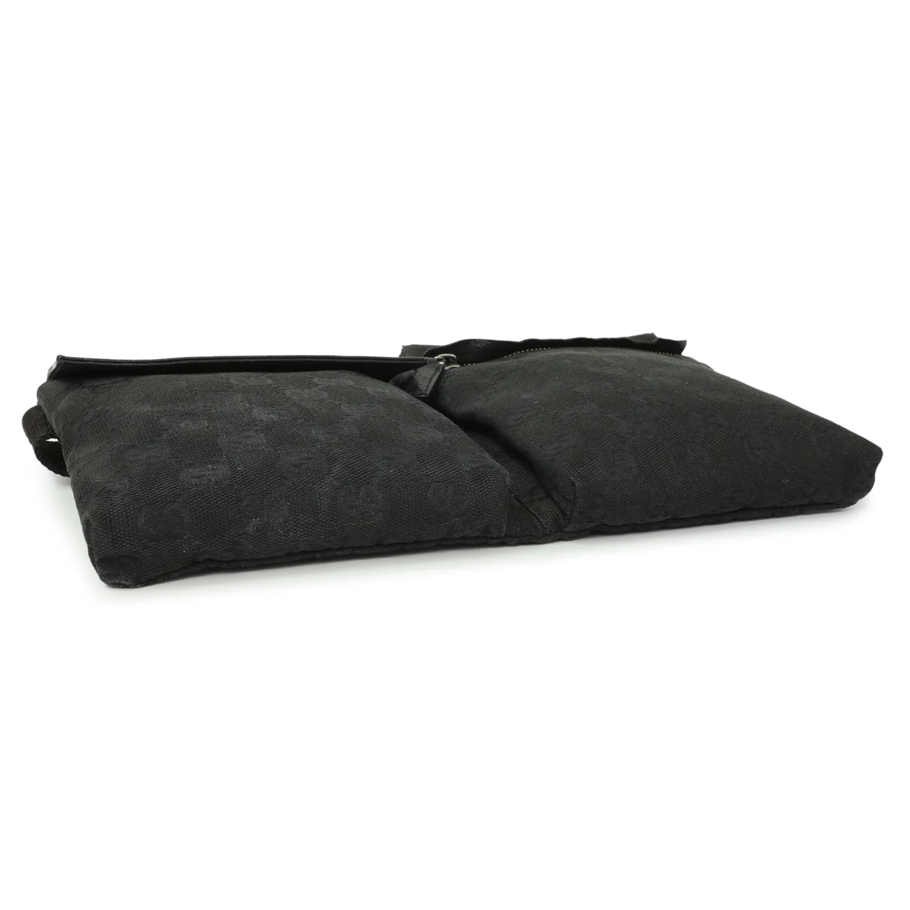 Gucci Black GG Monogram Double Pocket Belt Bag - Image 3