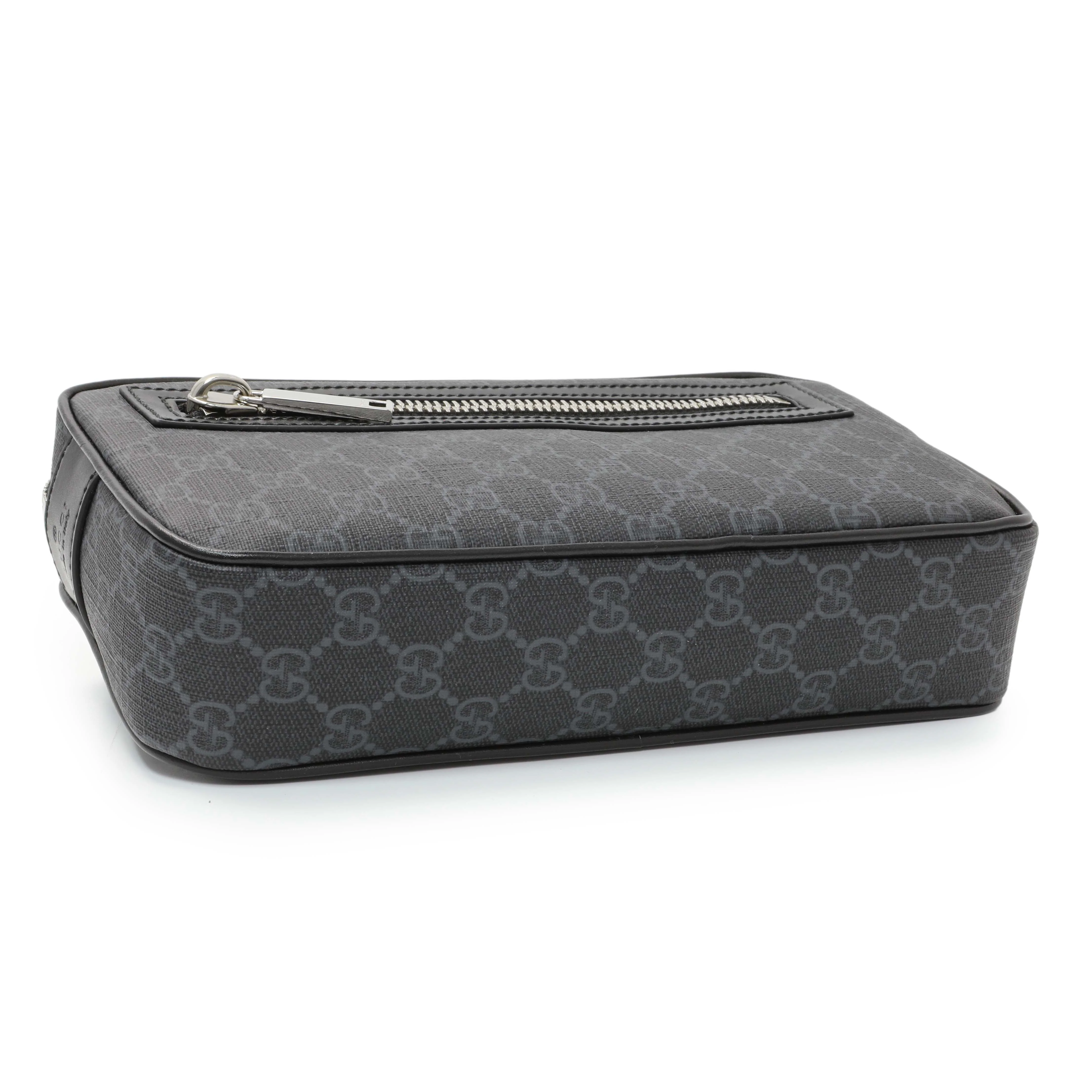 Gucci Black GG Supreme Monogram Belt Bag - Image 3