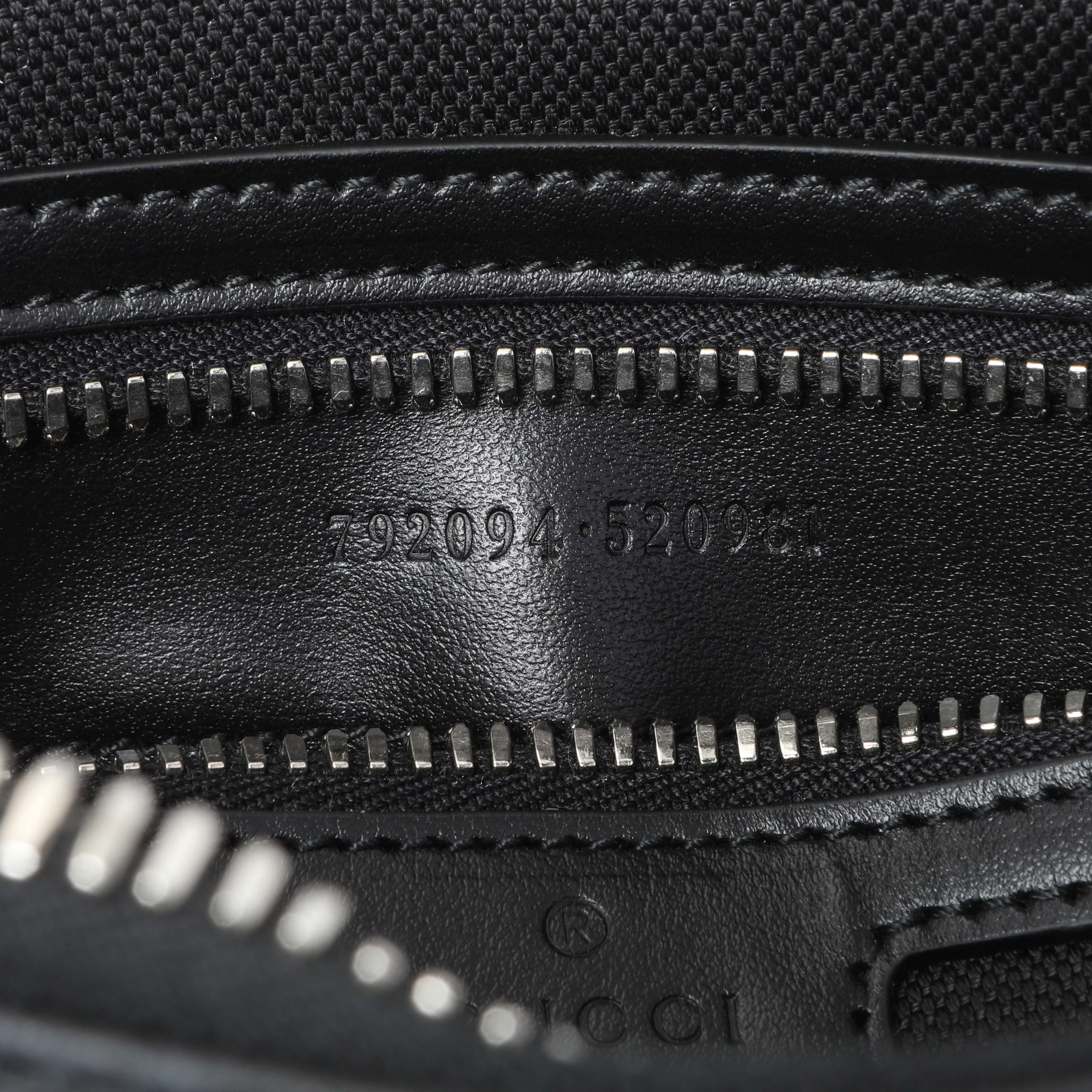 Gucci Black GG Supreme Monogram Belt Bag - Image 6