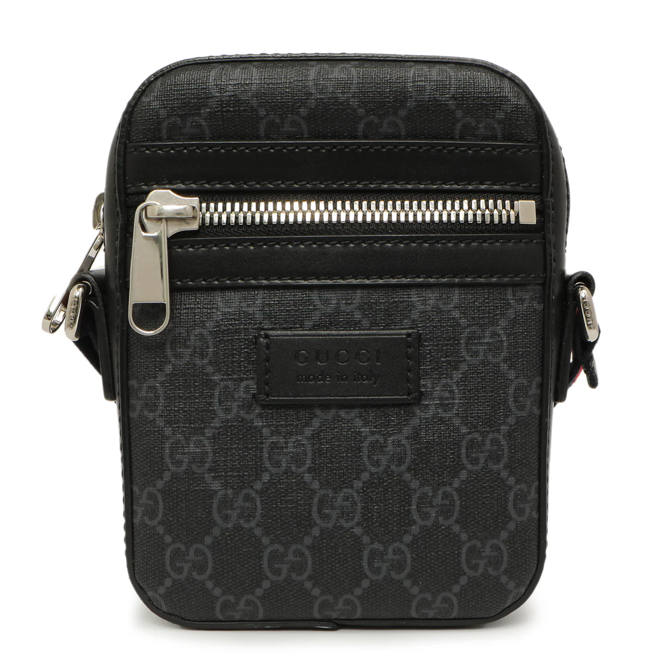 Gucci Black GG Supreme Monogram Mini Messenger - Image 2