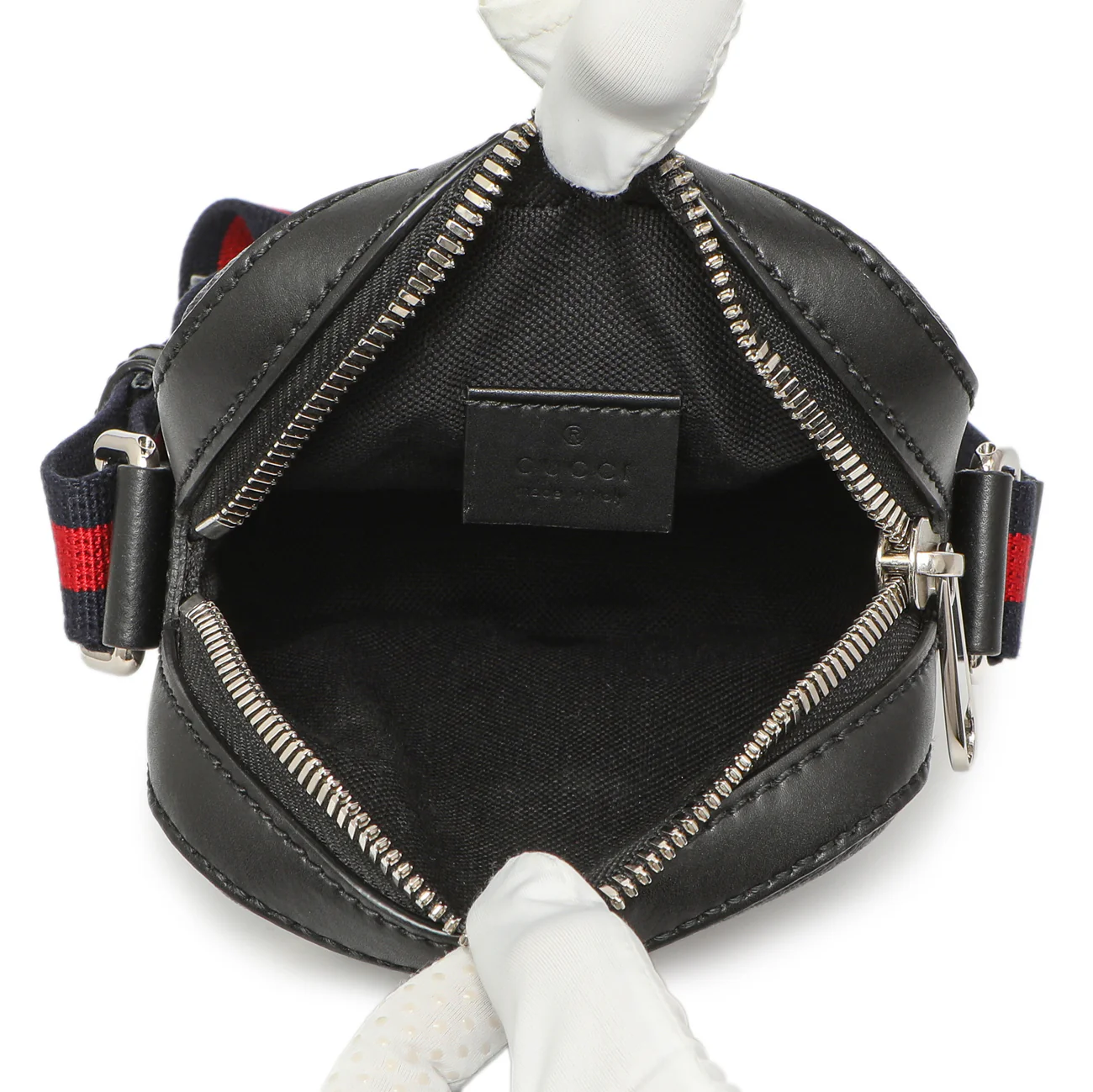 Gucci Black GG Supreme Monogram Mini Messenger - Image 5