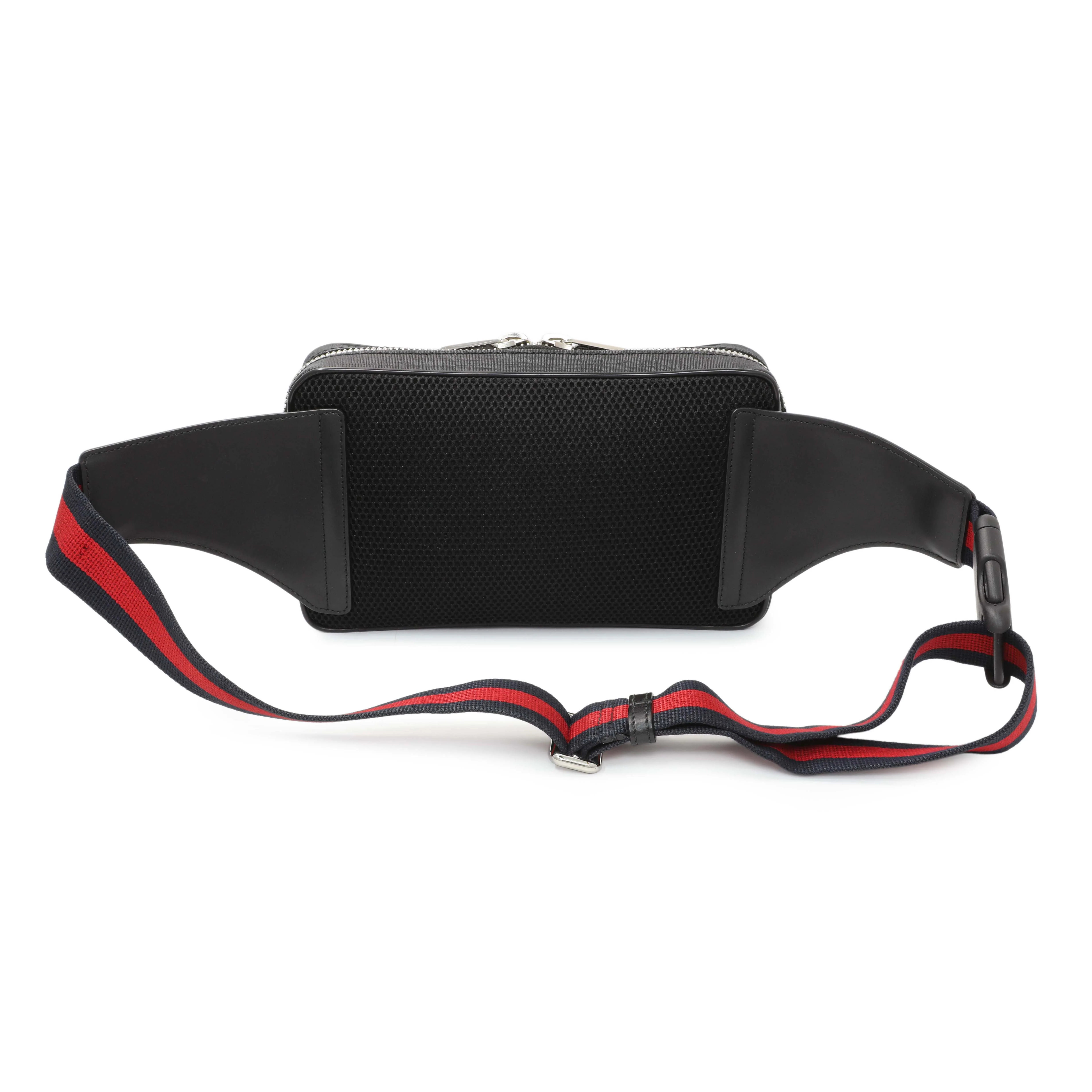 Gucci Black GG Supreme Tigers Belt Bag - Image 2