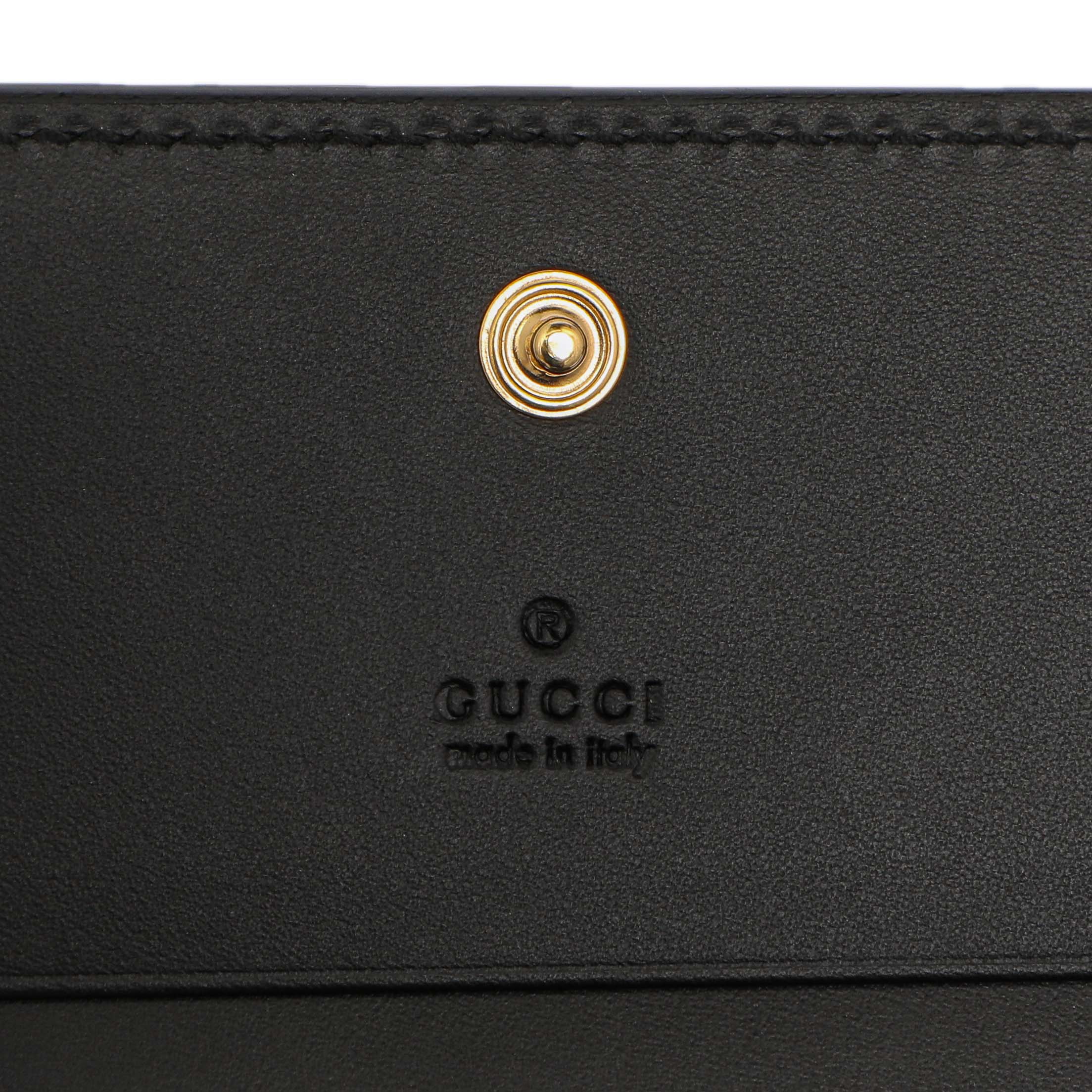 Gucci Black Guccissima Card Case Wallet - Image 5
