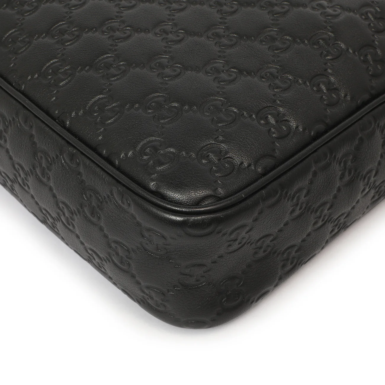 Gucci Black Guccissima Messenger Bag - Image 5