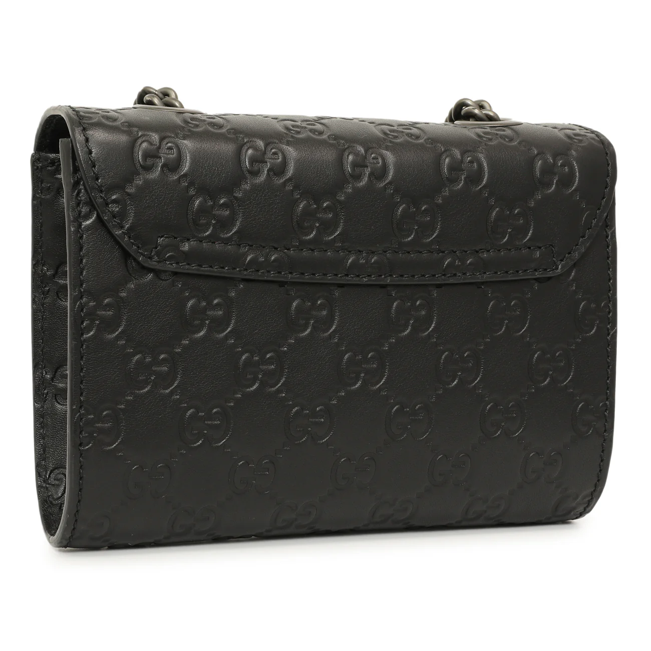 Gucci Black Guccissima Mini Emily Shoulder Bag - Image 2