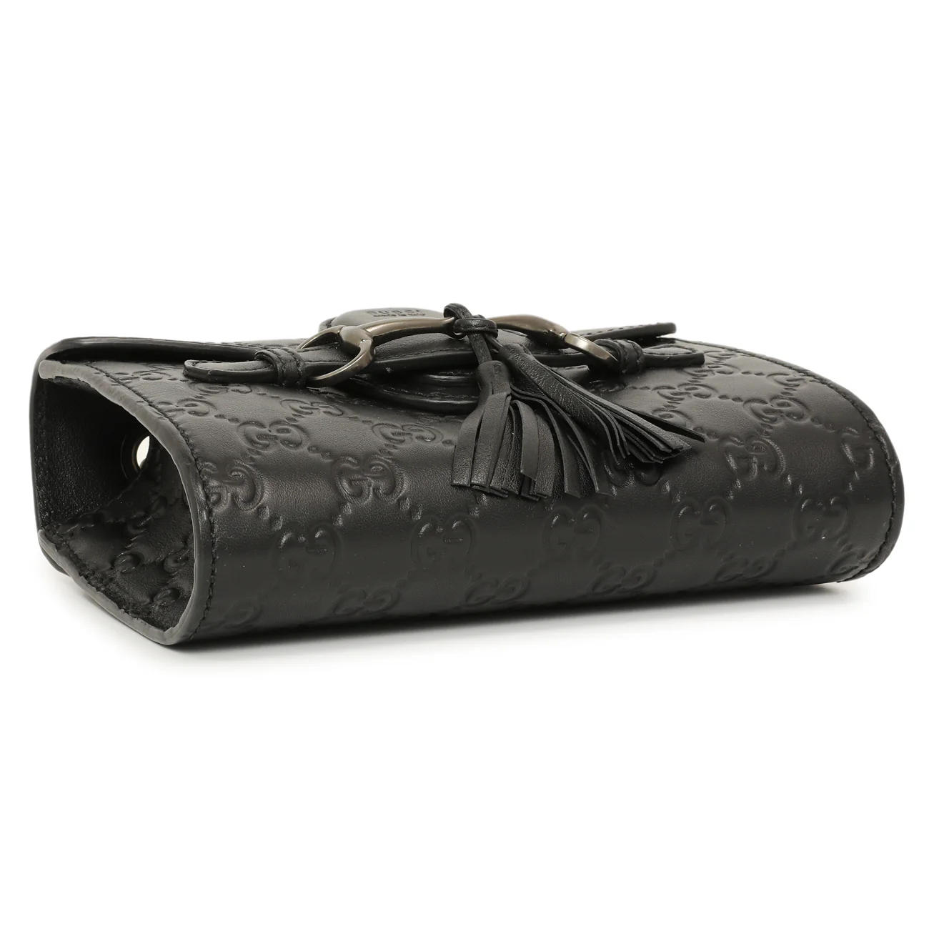 Gucci Black Guccissima Mini Emily Shoulder Bag - Image 3