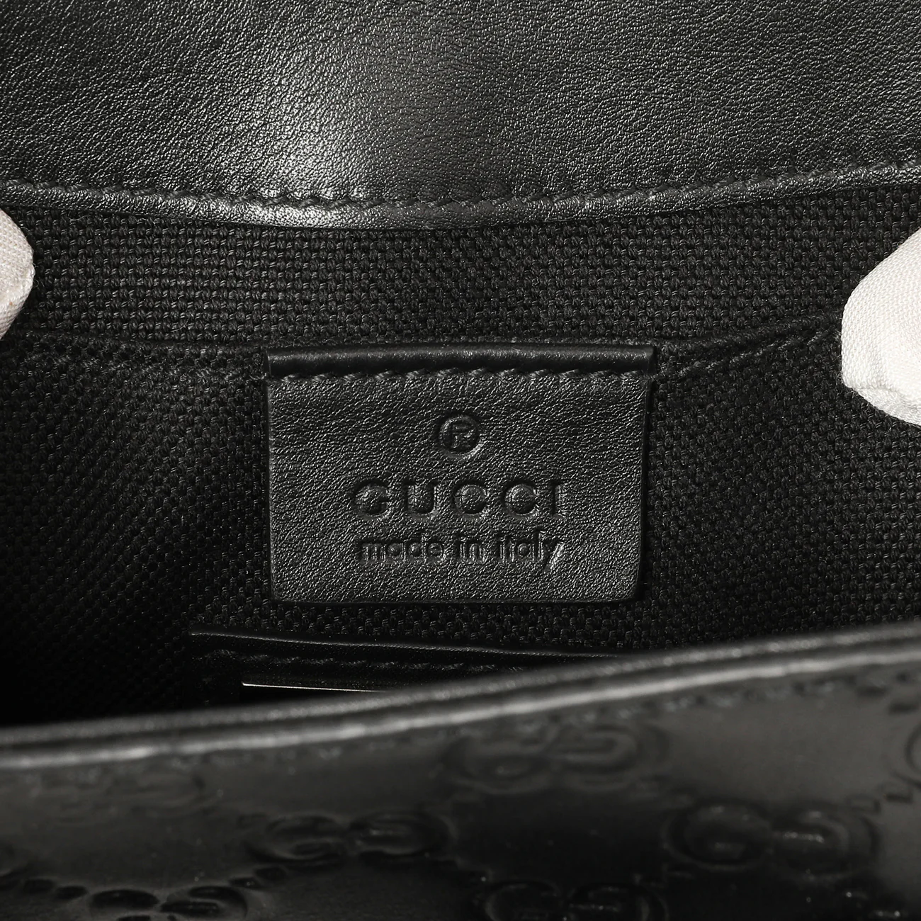 Gucci Black Guccissima Mini Emily Shoulder Bag - Image 4