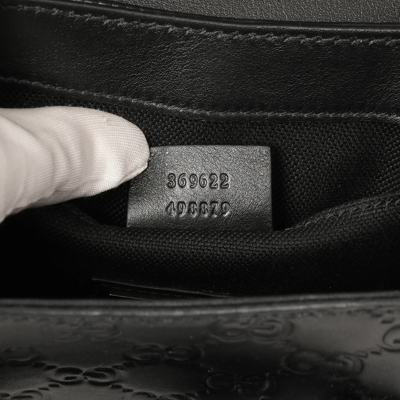 Gucci Black Guccissima Mini Emily Shoulder Bag - Image 5