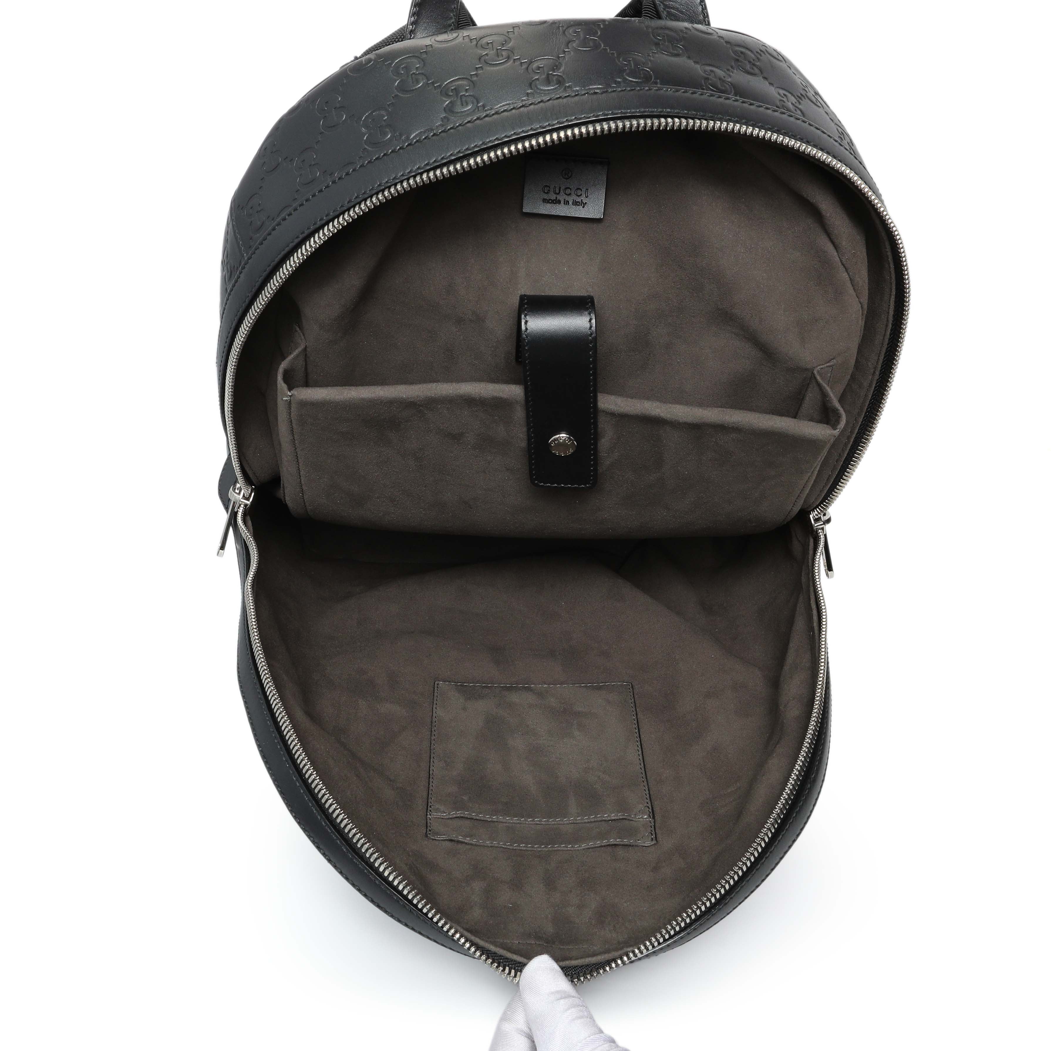 Gucci Black Guccissima Signature Day Backpack - Image 8