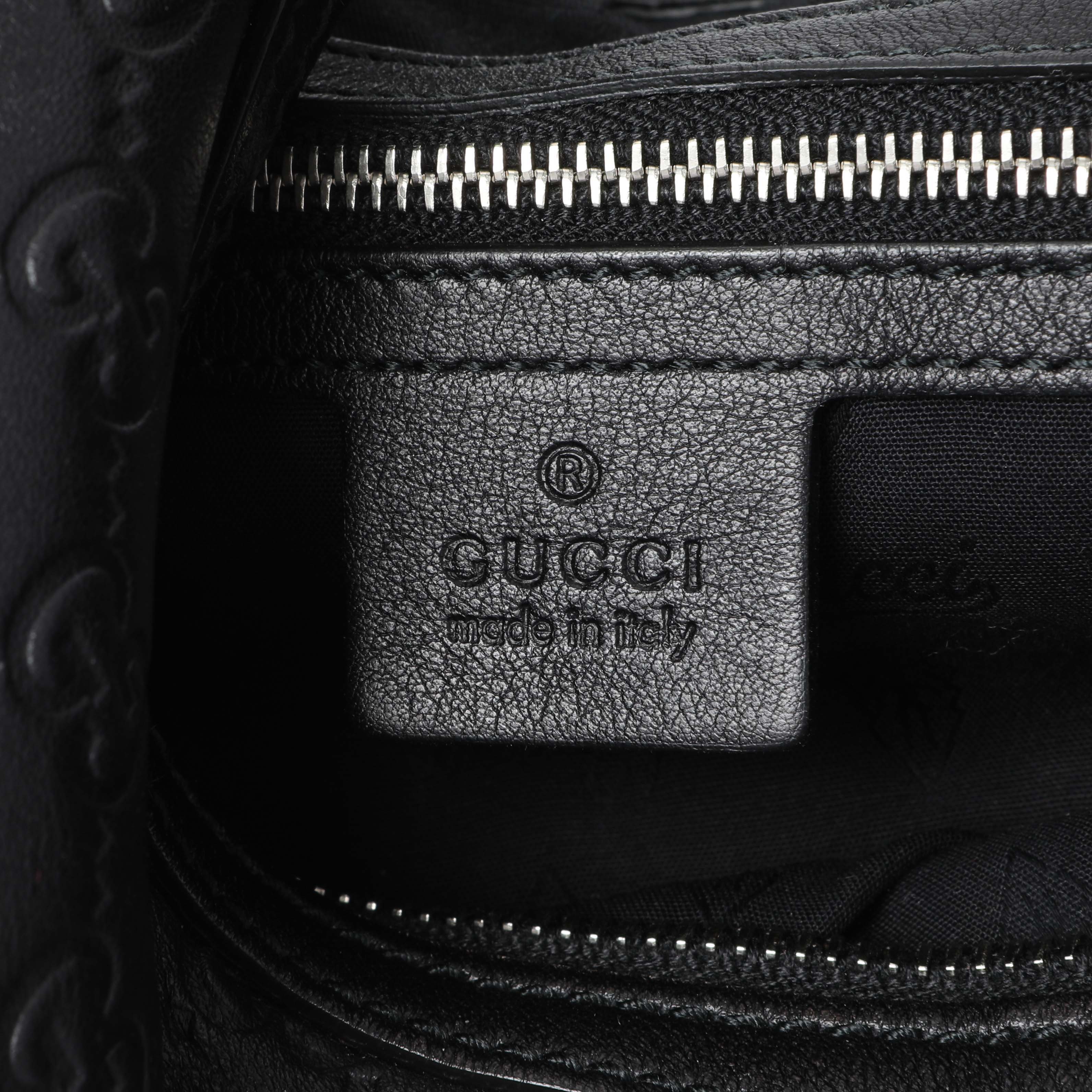 Gucci Black Guccissima Twins Hobo Medium - Image 5