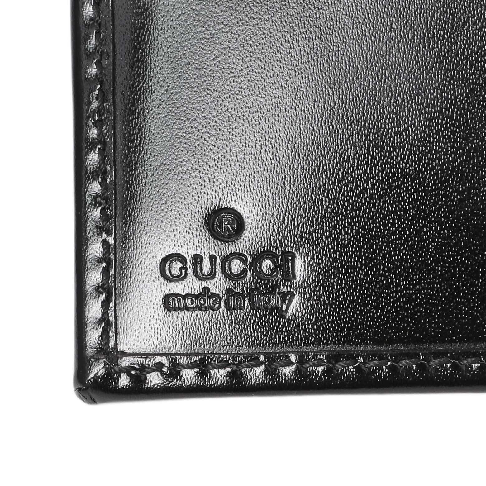 Gucci Black Imprime Monogram Bifold Wallet - Image 5
