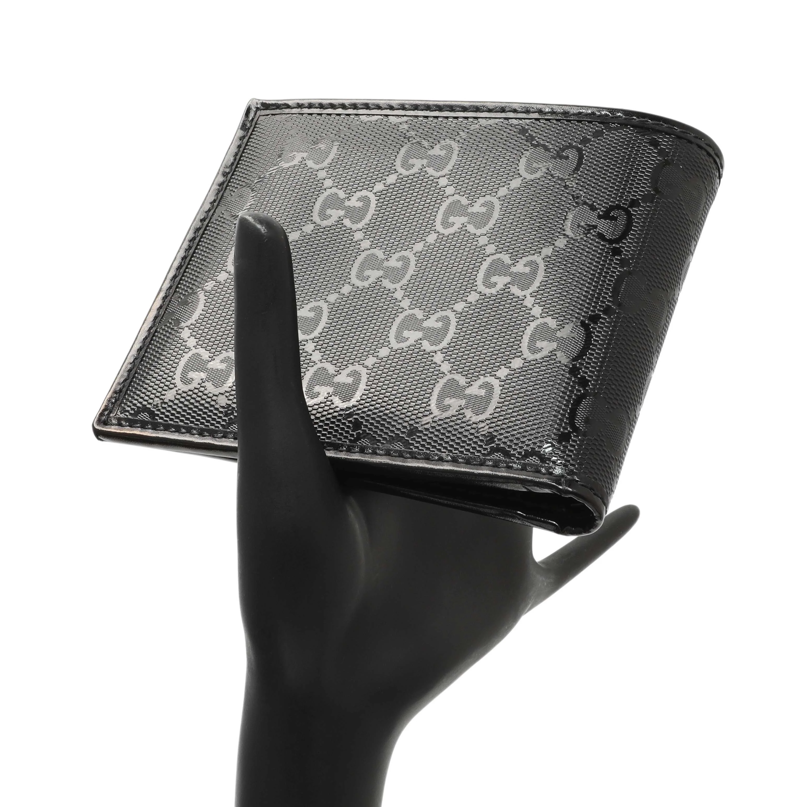 Gucci Black Imprime Monogram Bifold Wallet - Image 7
