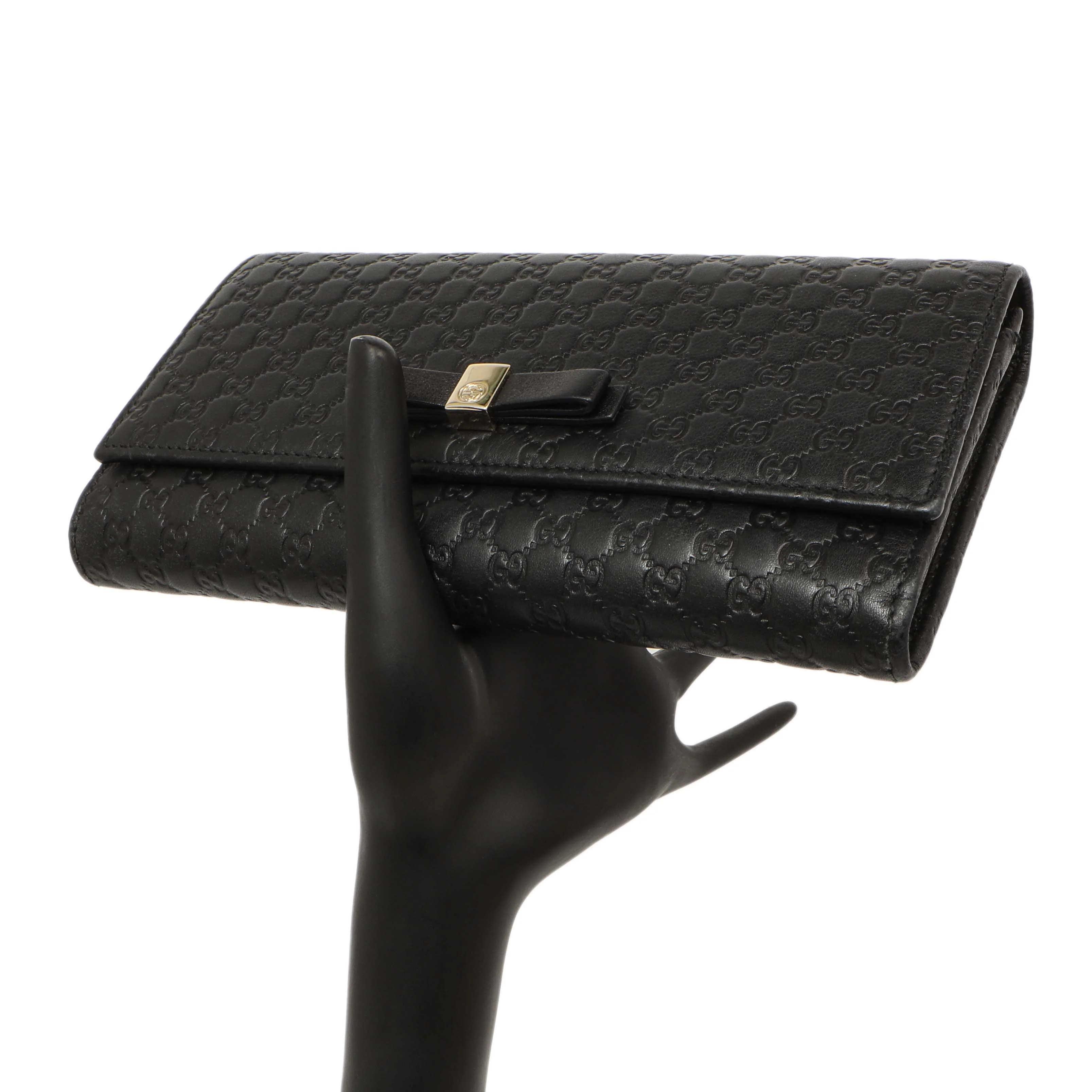 Gucci Black Microguccissima Bow Continental Wallet - Image 15