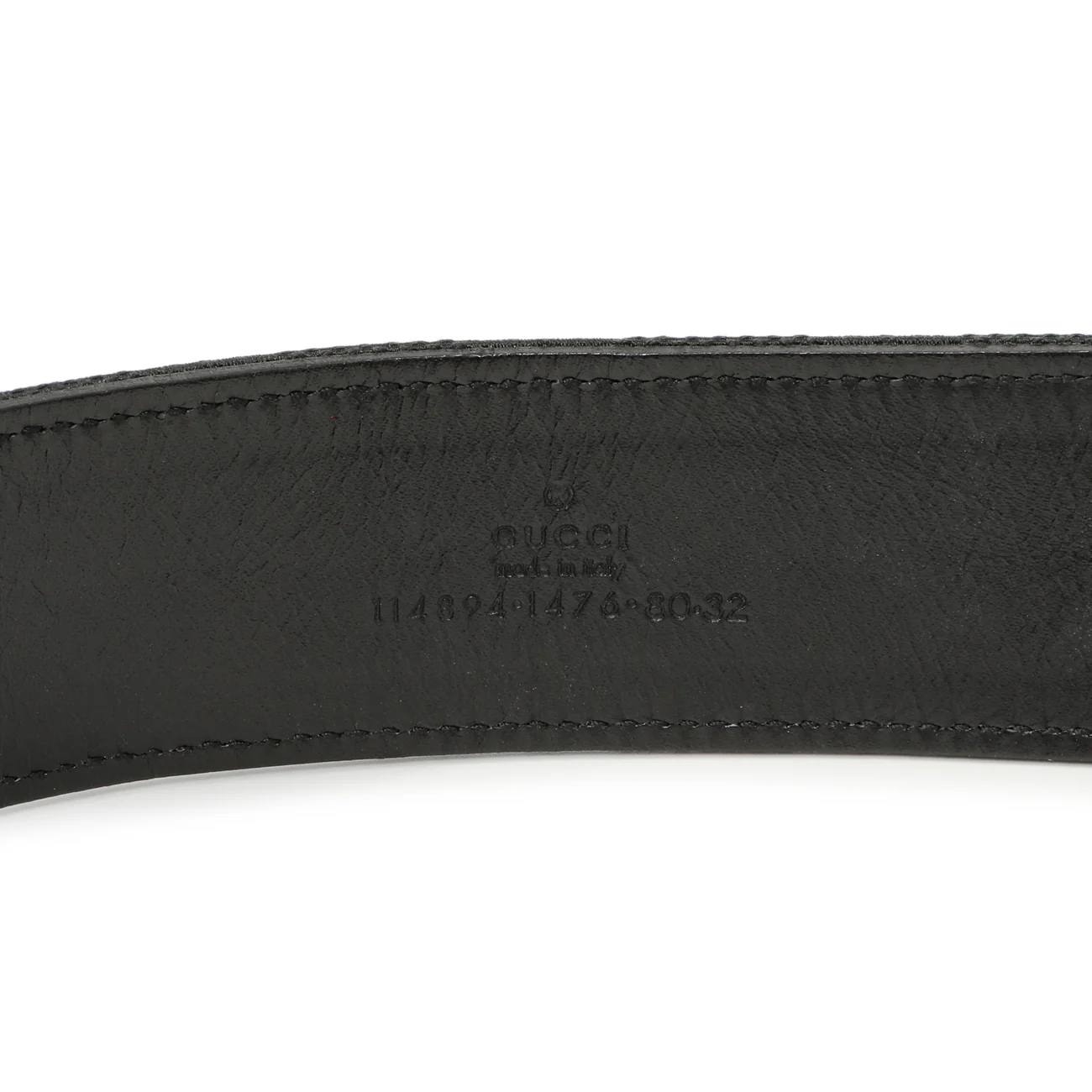 Gucci Black Monogram Canvas Horsebit Belt - Image 3