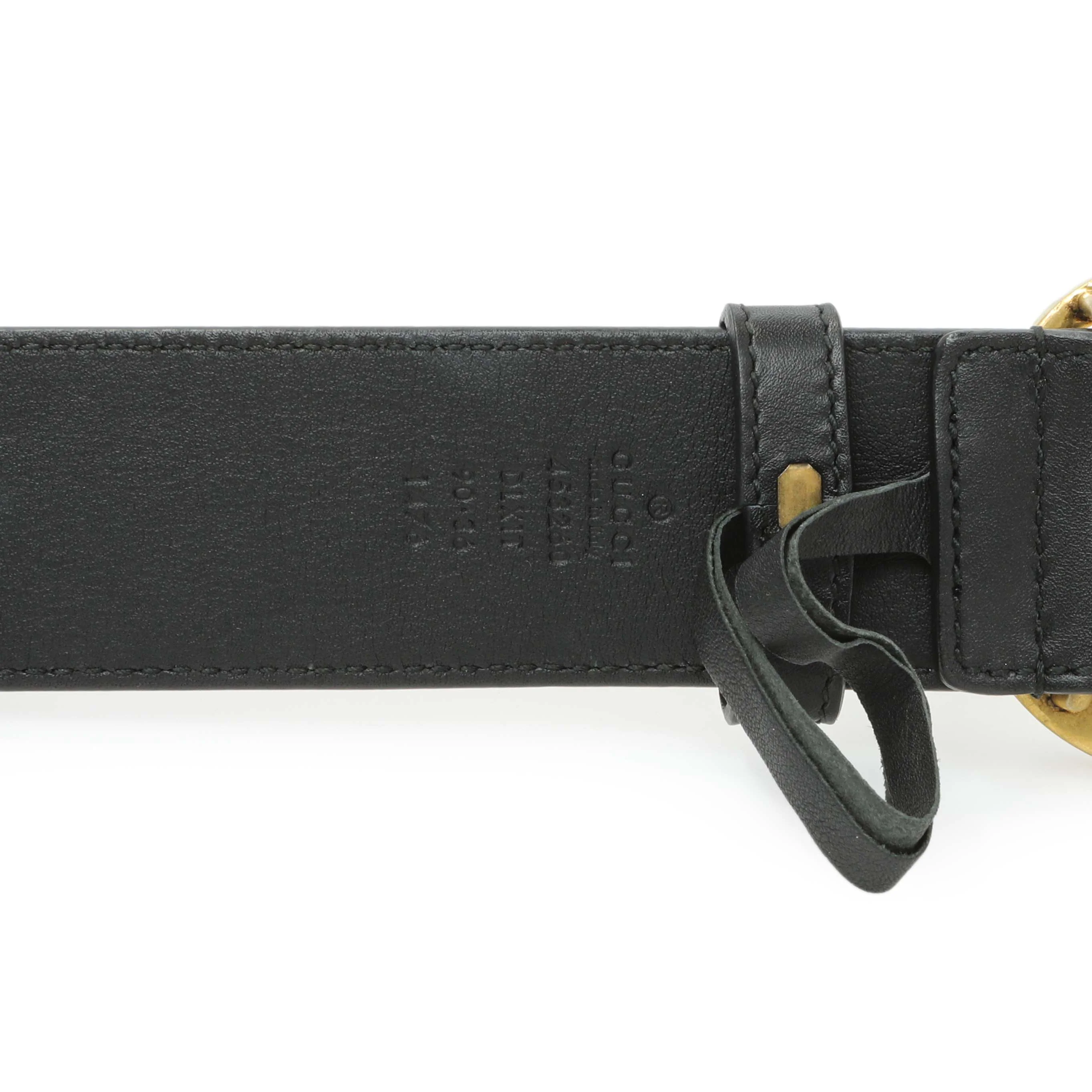 Gucci Black Moon Calfskin Pearl Double G 40mm Belt - Image 3