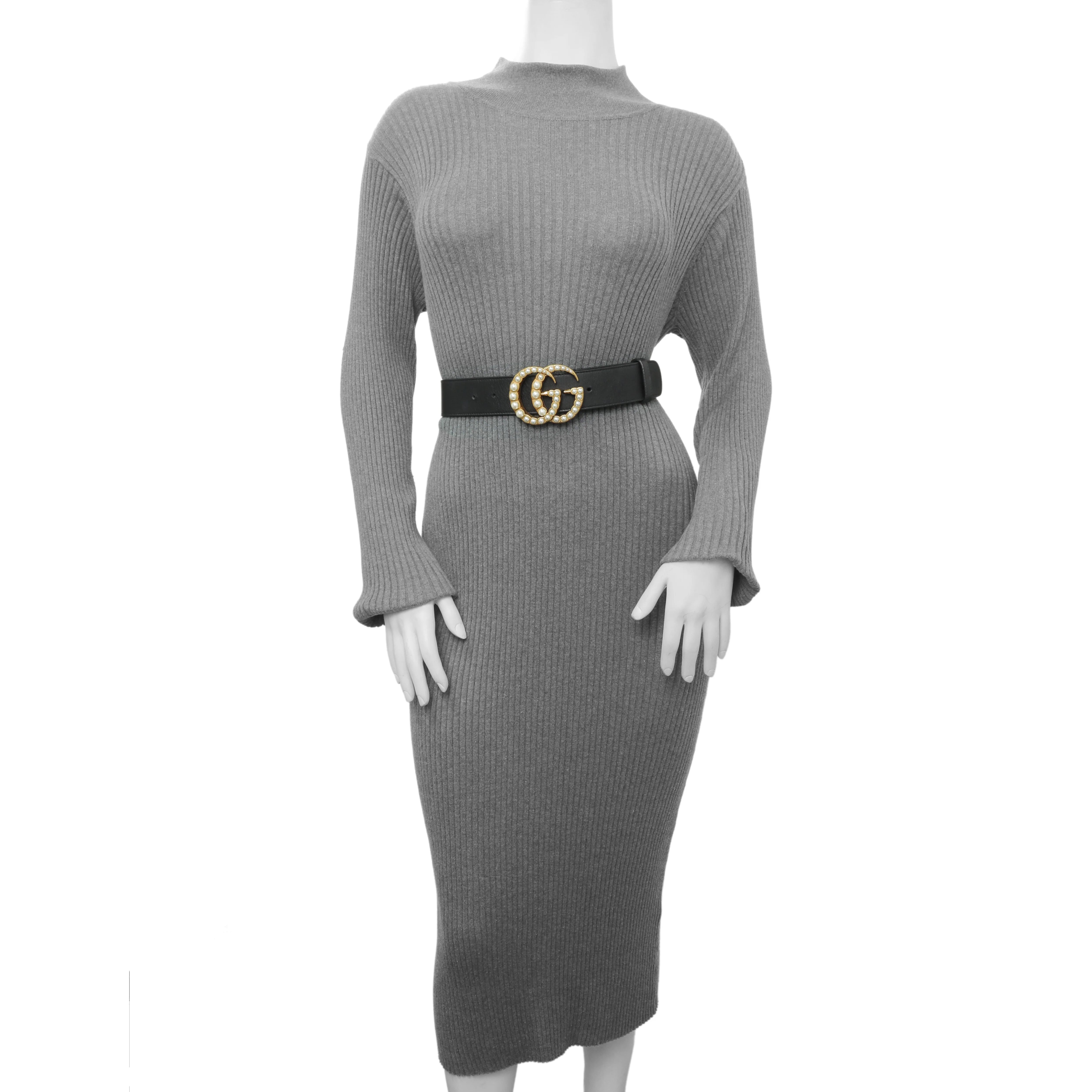 Gucci Black Moon Calfskin Pearl Double G 40mm Belt - Image 4