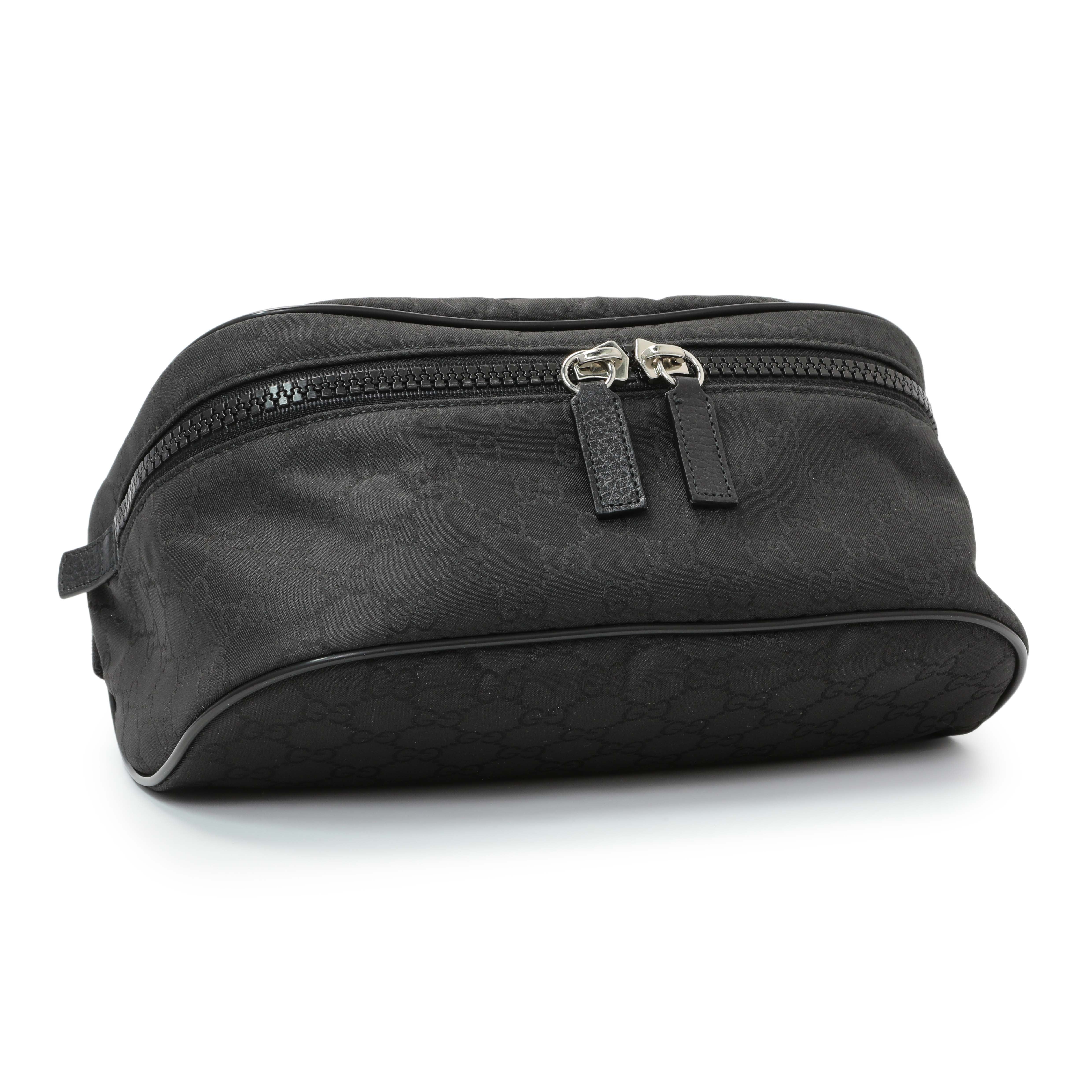 Gucci Black Nylon Monogram Waist Belt Bag - Image 3