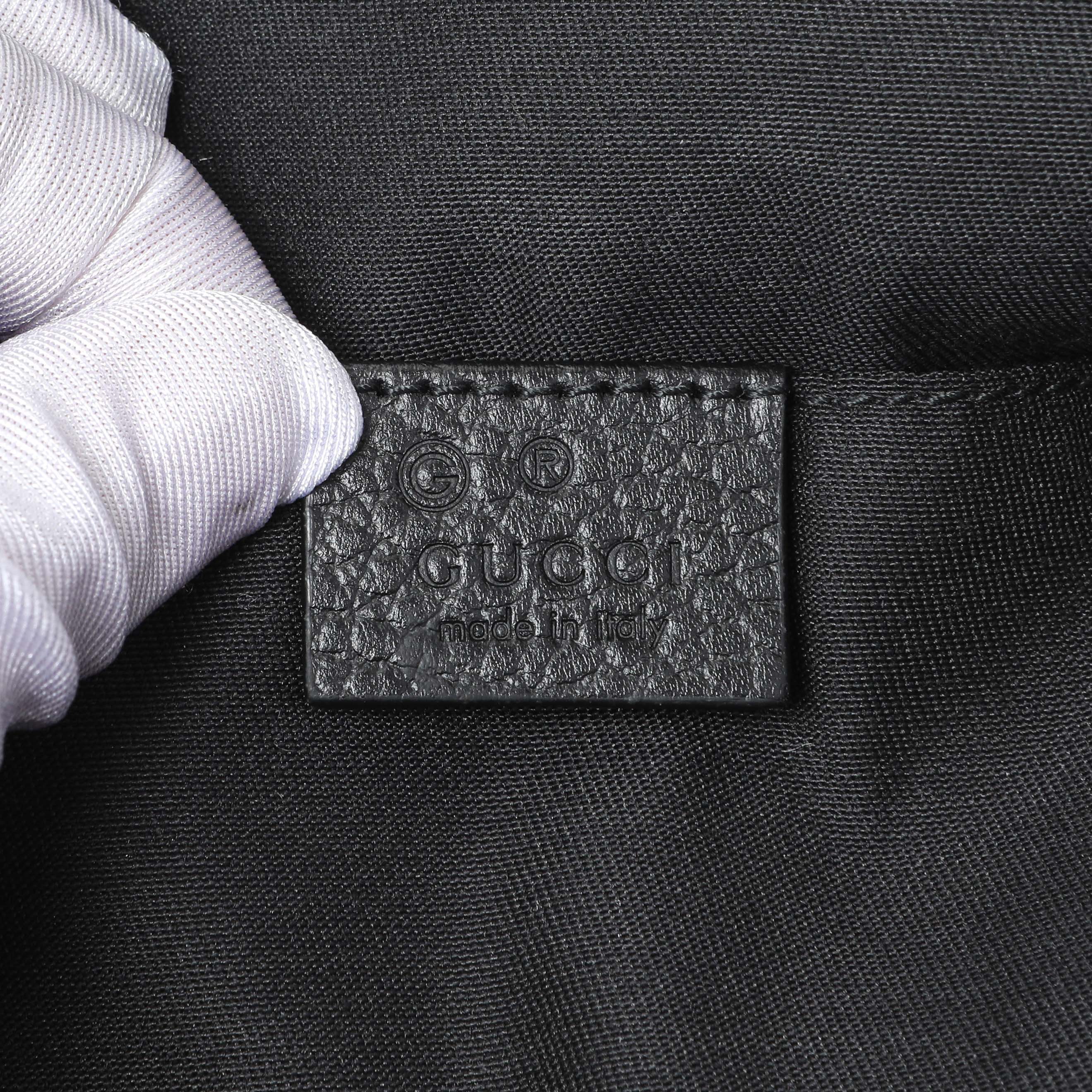 Gucci Black Nylon Monogram Waist Belt Bag - Image 5