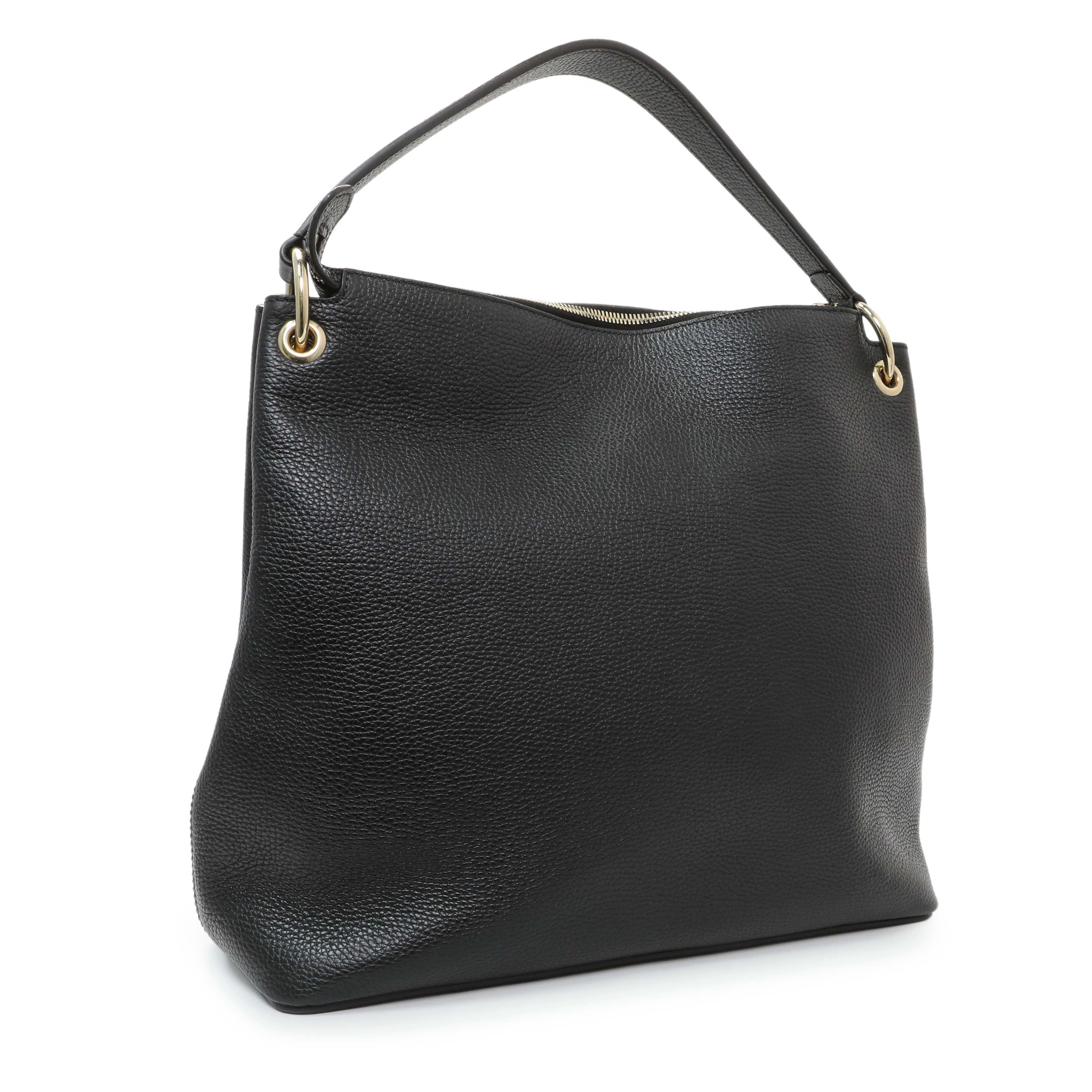 Gucci Black Pebbled Calfskin Large Soho Hobo - Image 2