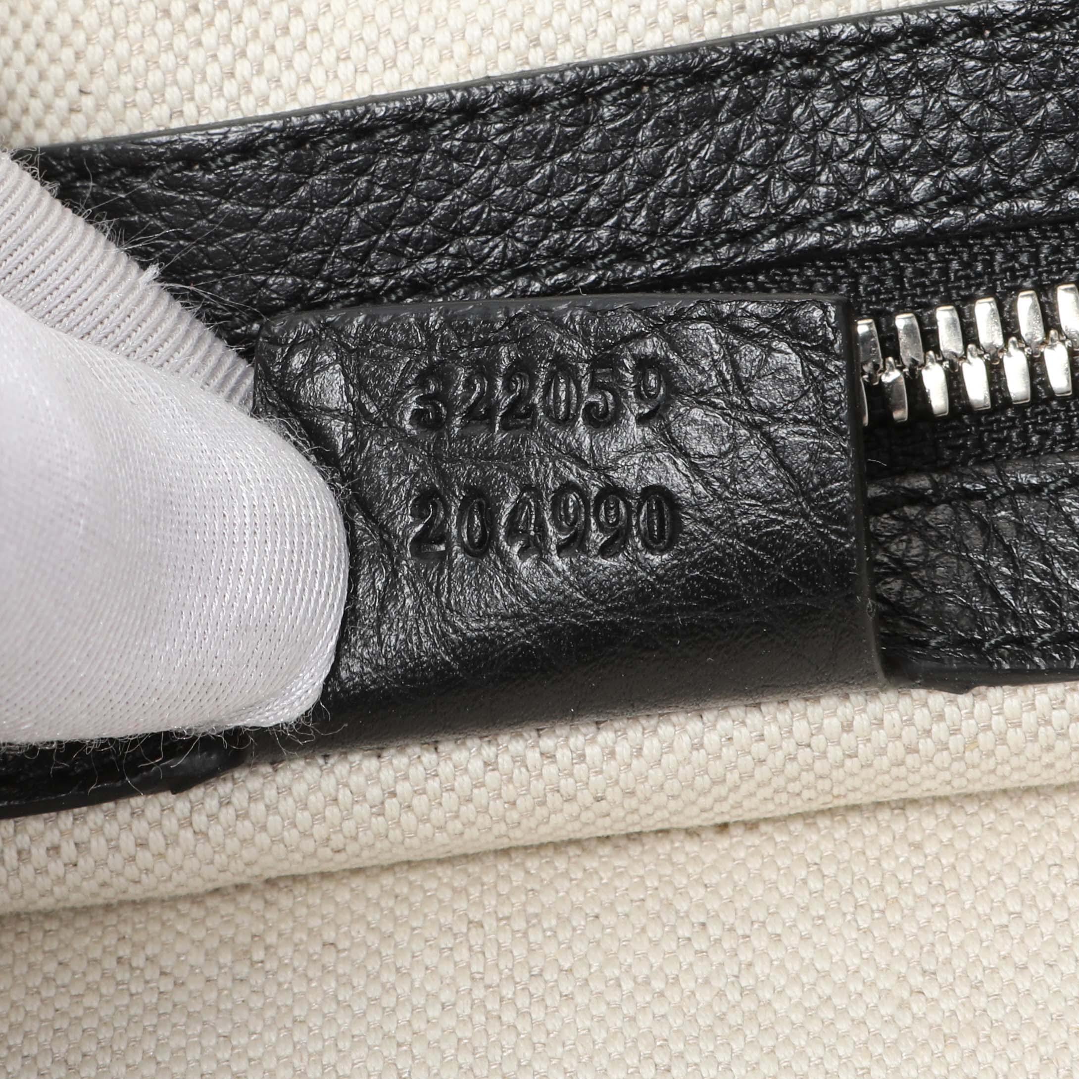 Gucci Black Pebbled Calfskin Medium Soho Messenger Bag - Image 10