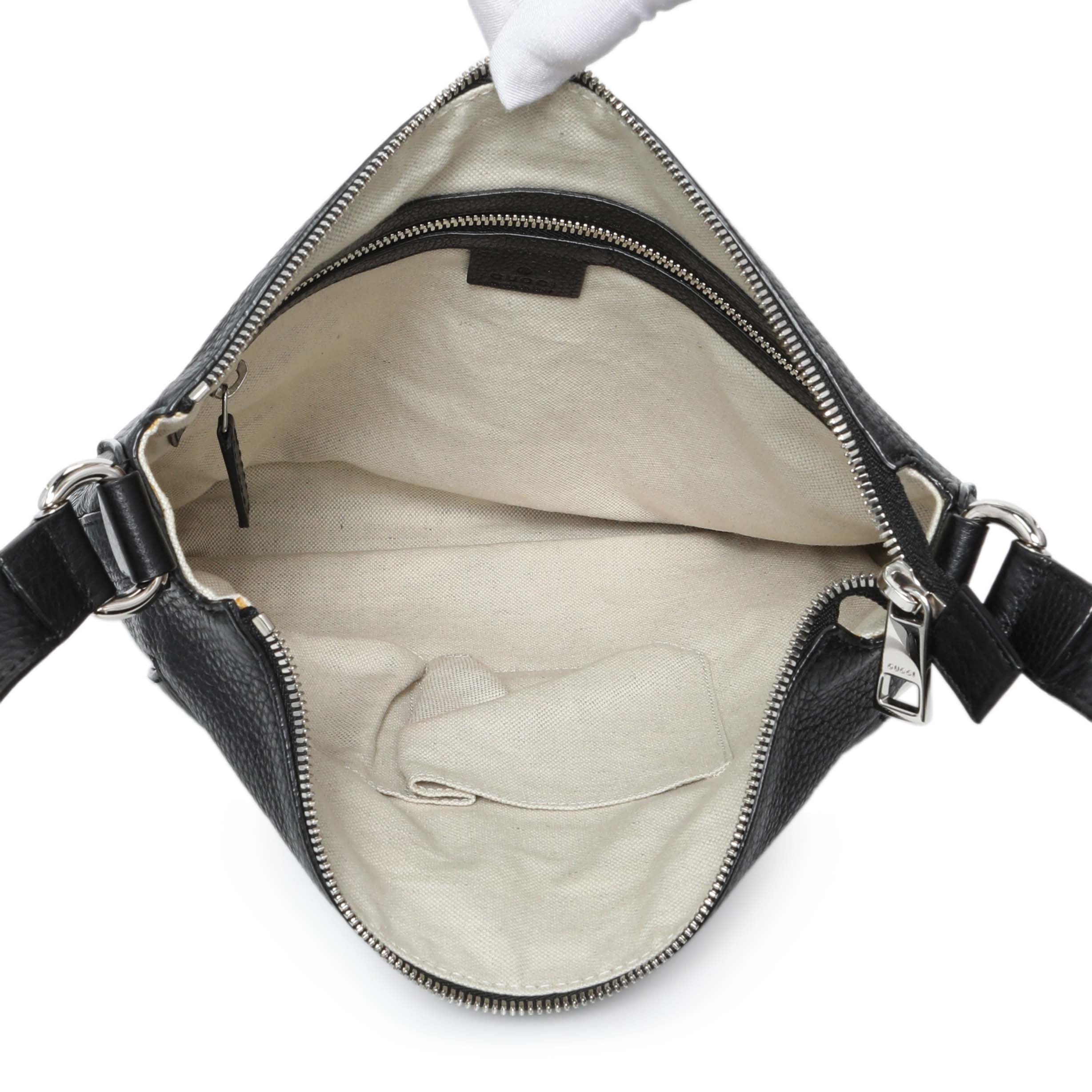 Gucci Black Pebbled Calfskin Medium Soho Messenger Bag - Image 8