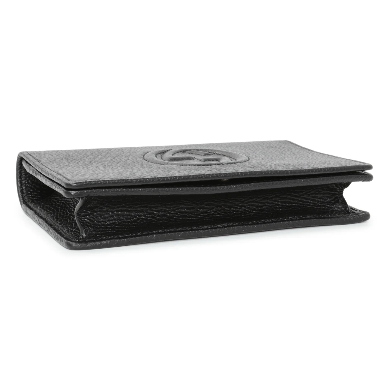 Gucci Black Pebbled Calfskin Soho Wallet on Chain - Image 3