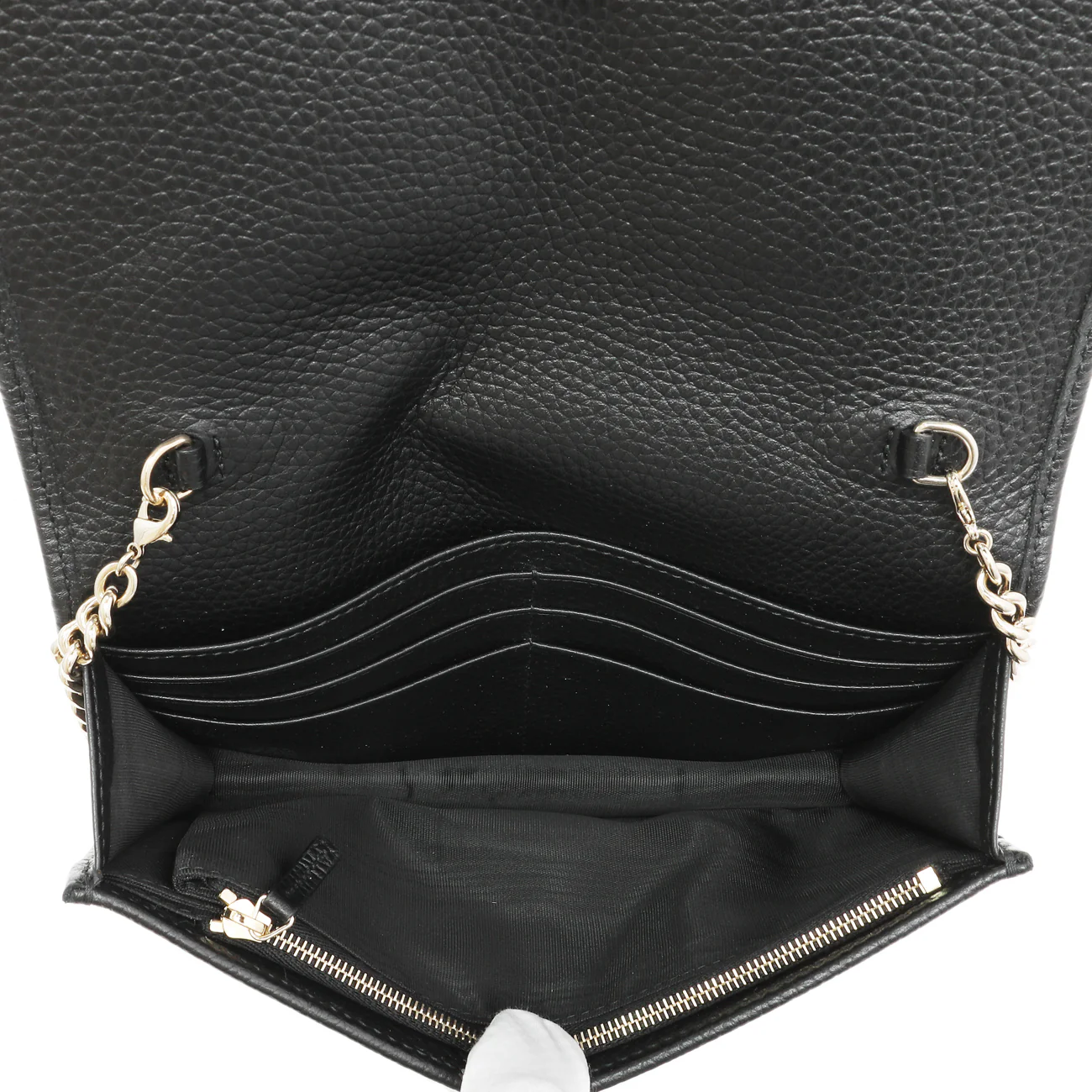 Gucci Black Pebbled Calfskin Soho Wallet on Chain - Image 4
