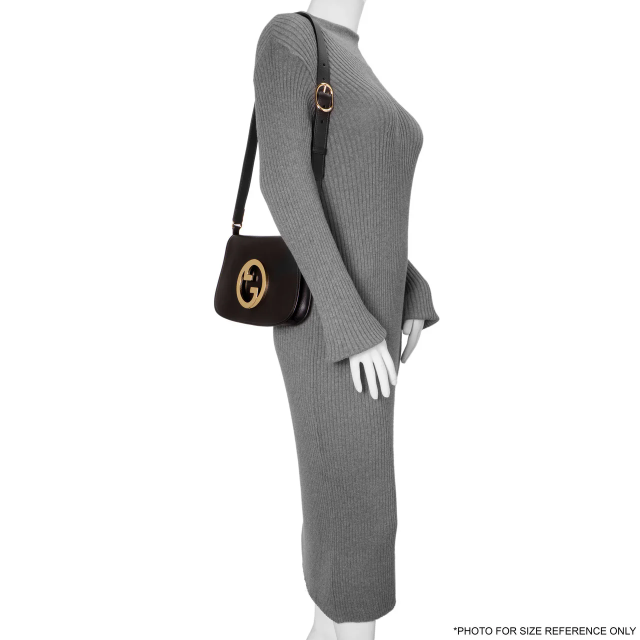 Gucci Black Roxy Calfskin Blondie Chain Shoulder Bag - Image 7
