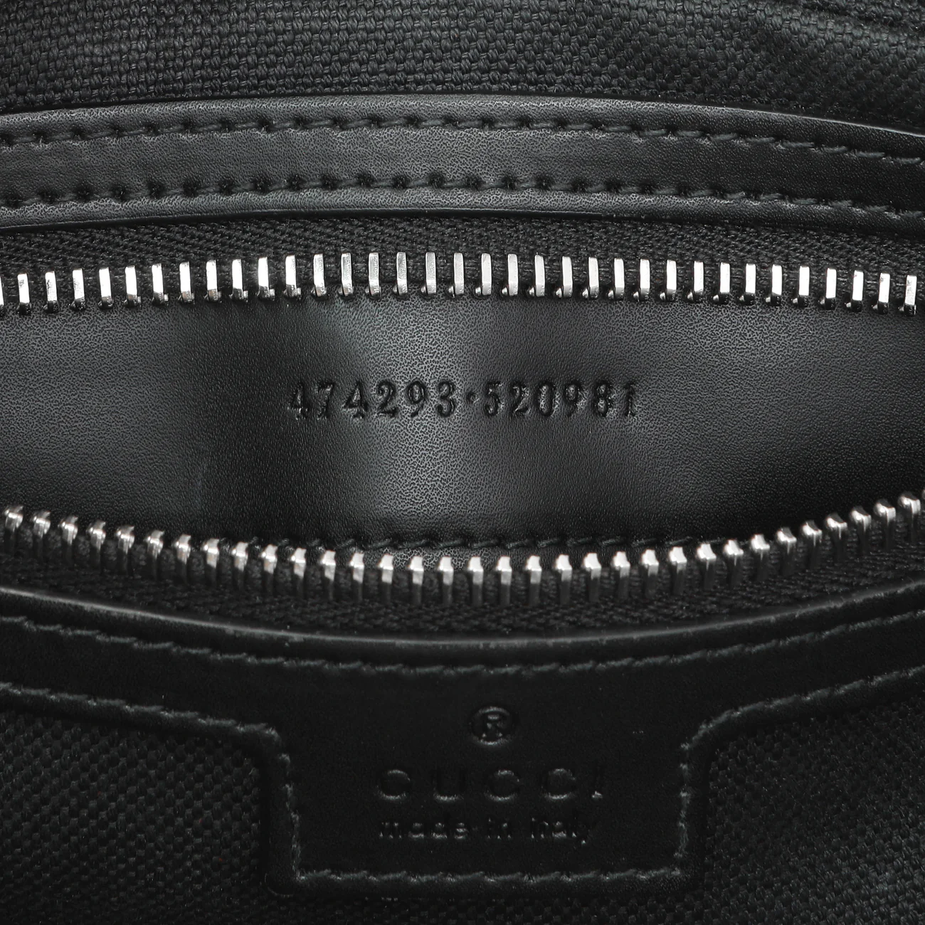Gucci Black Soft GG Supreme Monogram Web Belt Bag - Image 6