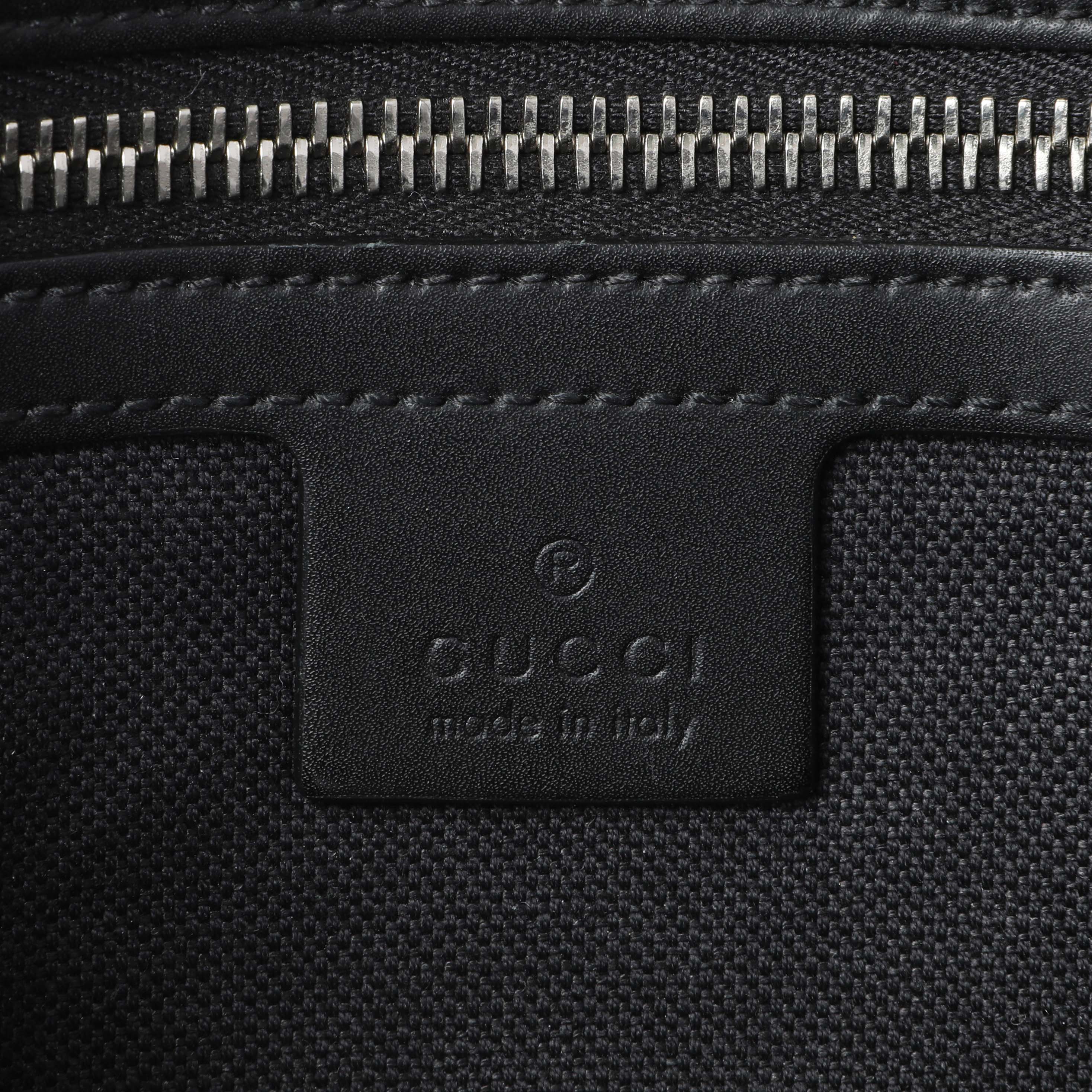 Gucci Black Soft GG Supreme Monogram Web Belt Bag - Image 5