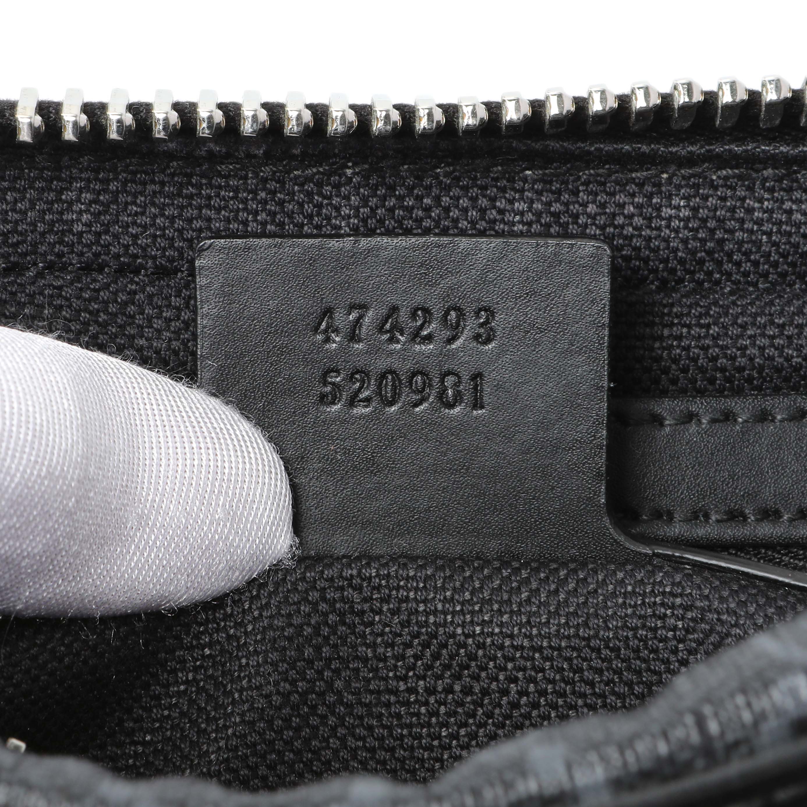 Gucci Black Soft GG Supreme Monogram Web Belt Bag - Image 6