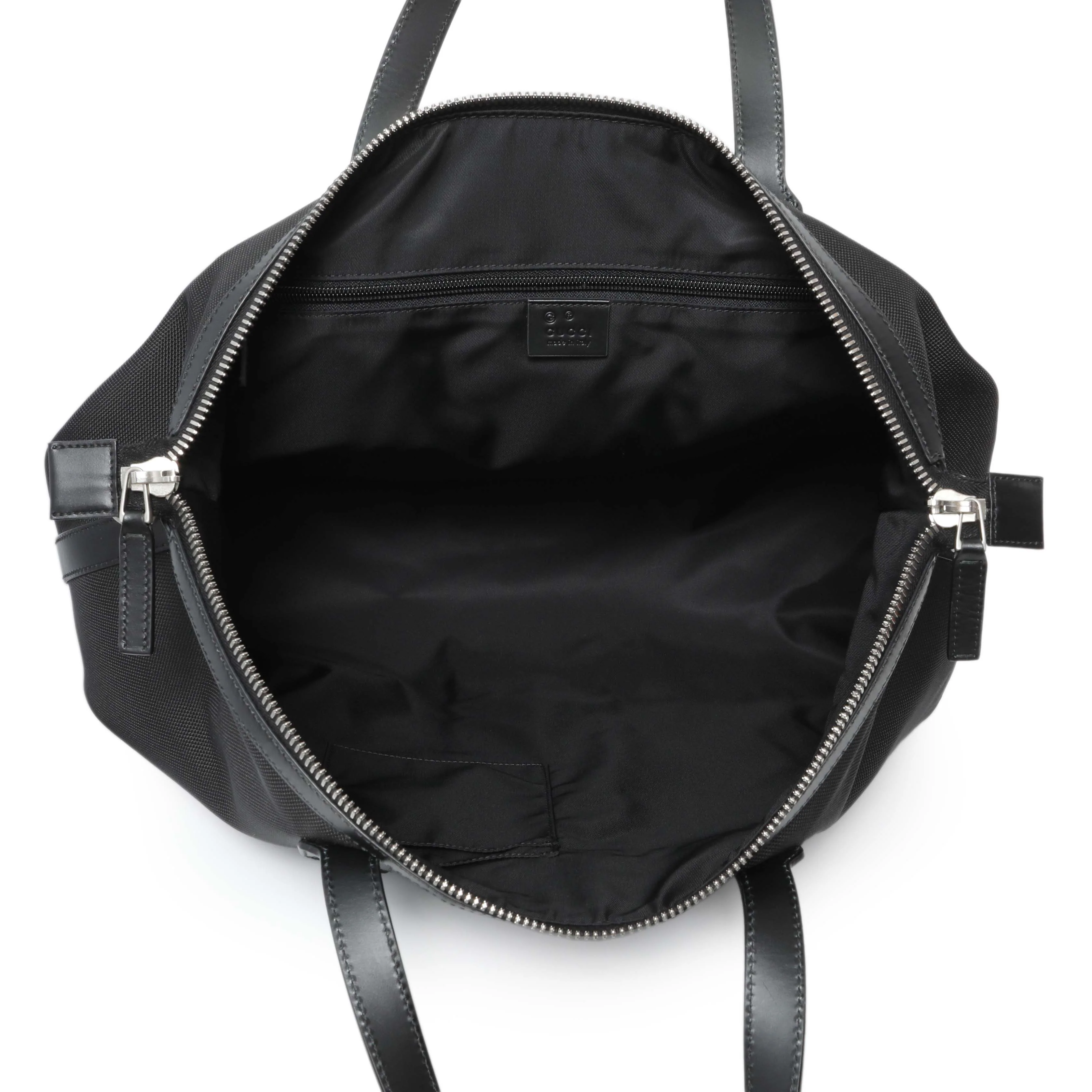 Gucci Black Techno Canvas Web Duffle - Image 4
