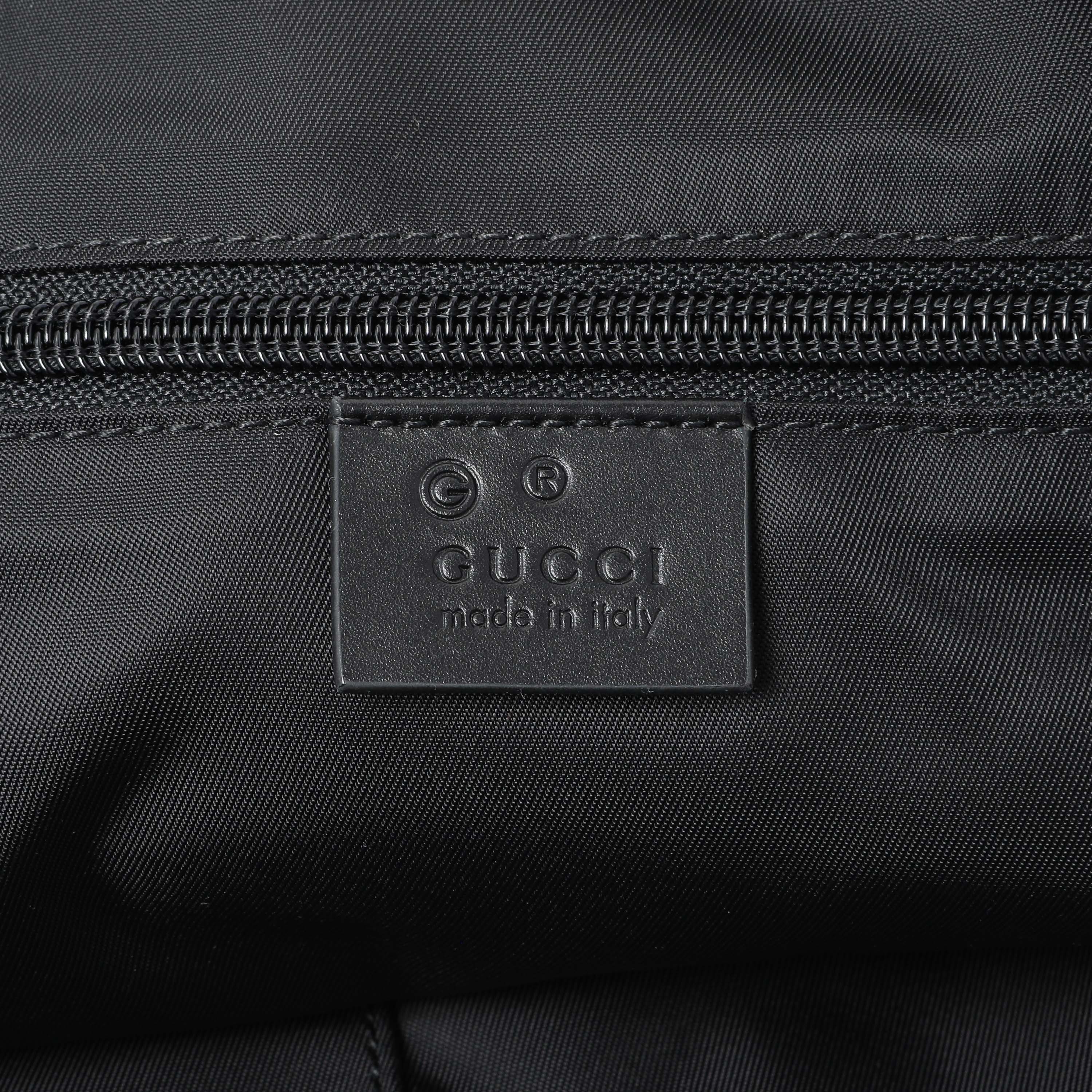 Gucci Black Techno Canvas Web Duffle - Image 5